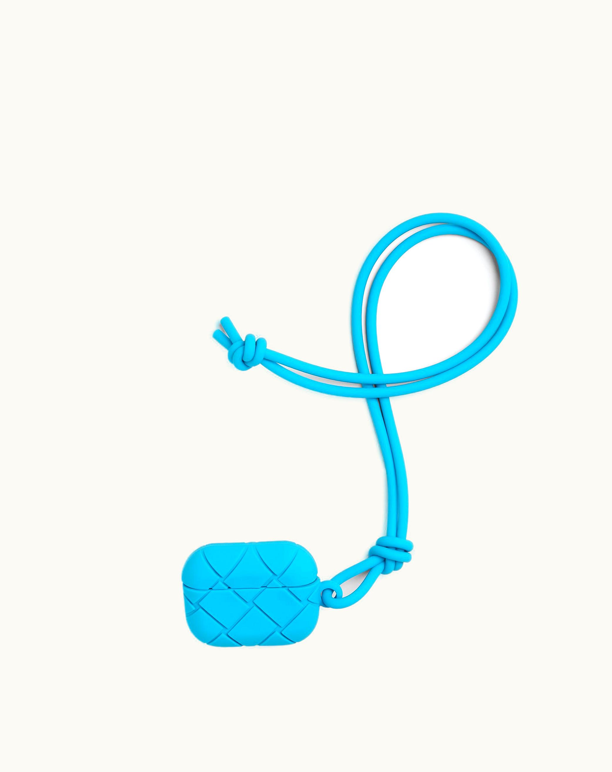 Bottega Veneta Bottega Veneta Men's Airpods Pro Case In Pool