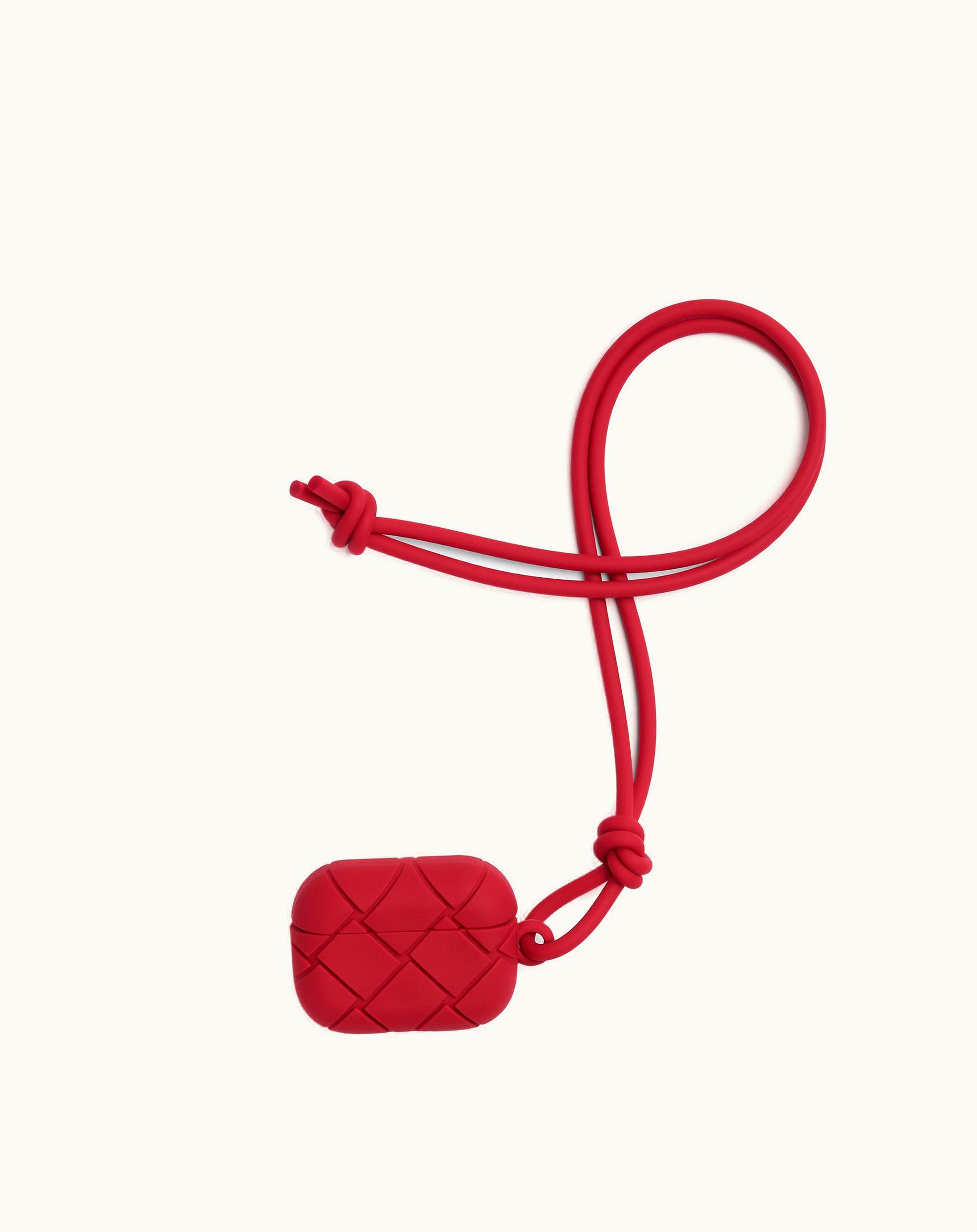 Bottega Veneta Bottega Veneta Men's Airpods Pro Case In Apple Candy