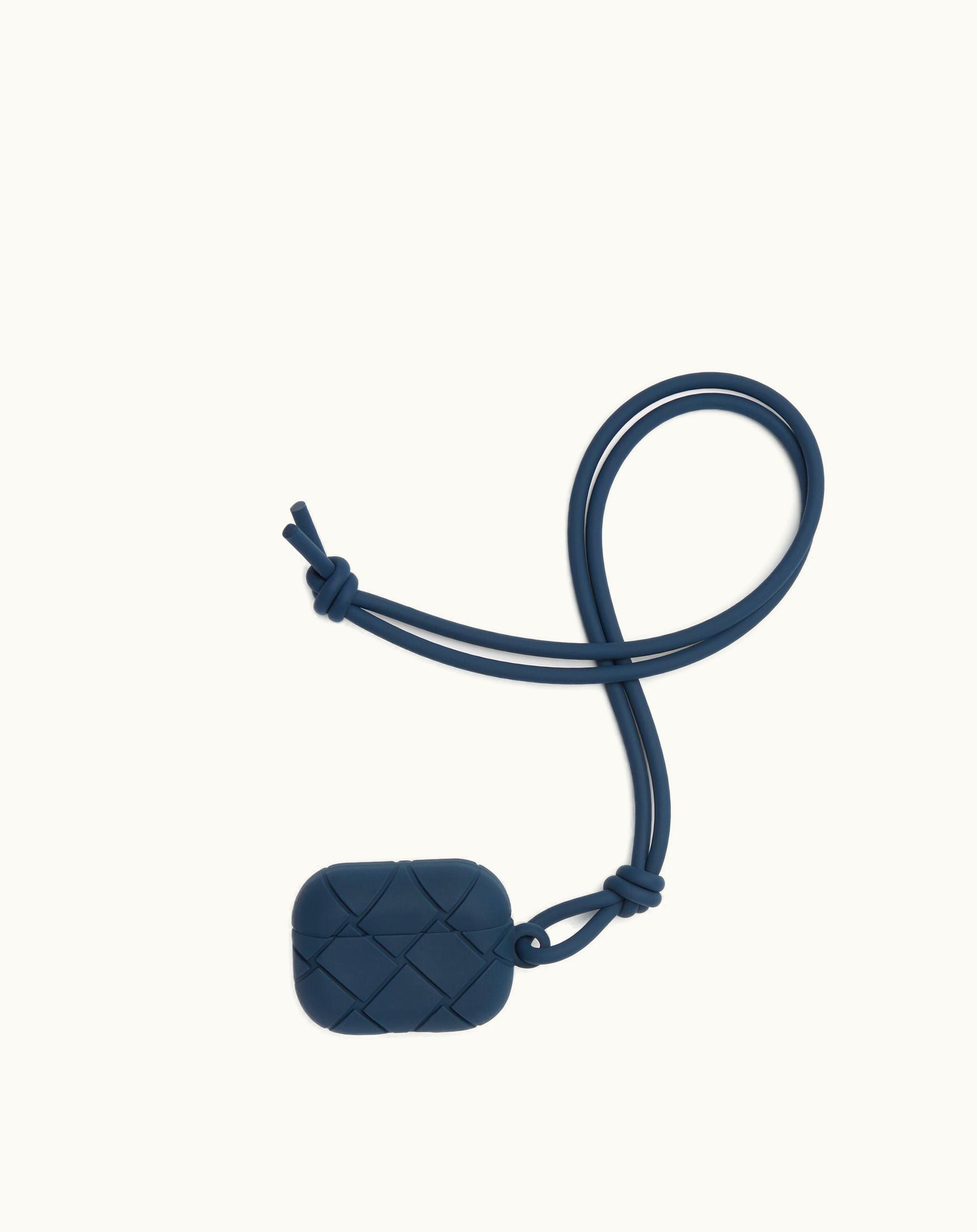 Bottega Veneta Bottega Veneta Men's Airpods Pro Case In Deep Blue