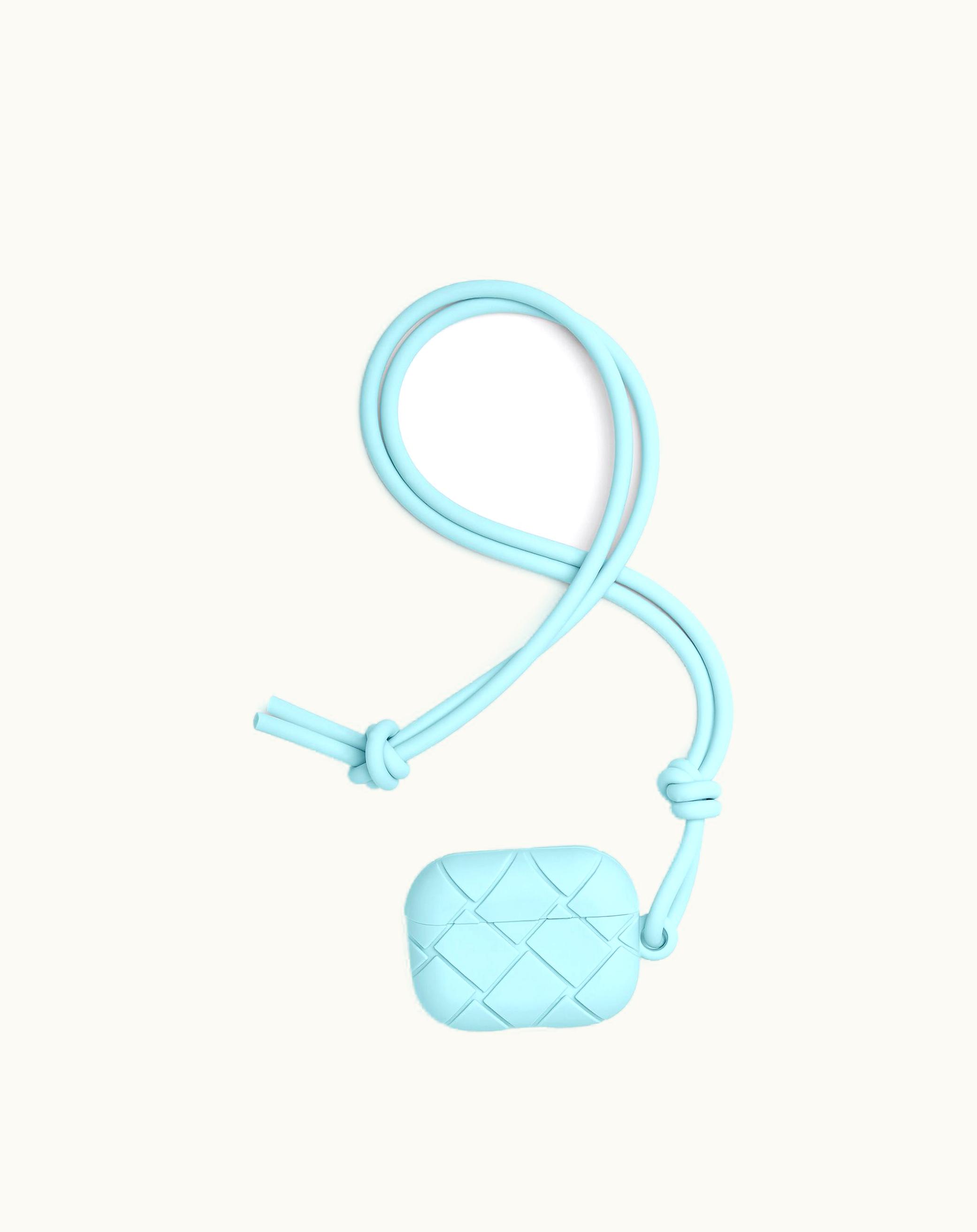 Bottega Veneta Bottega Veneta Men's Airpods Pro Case In Pale Blue