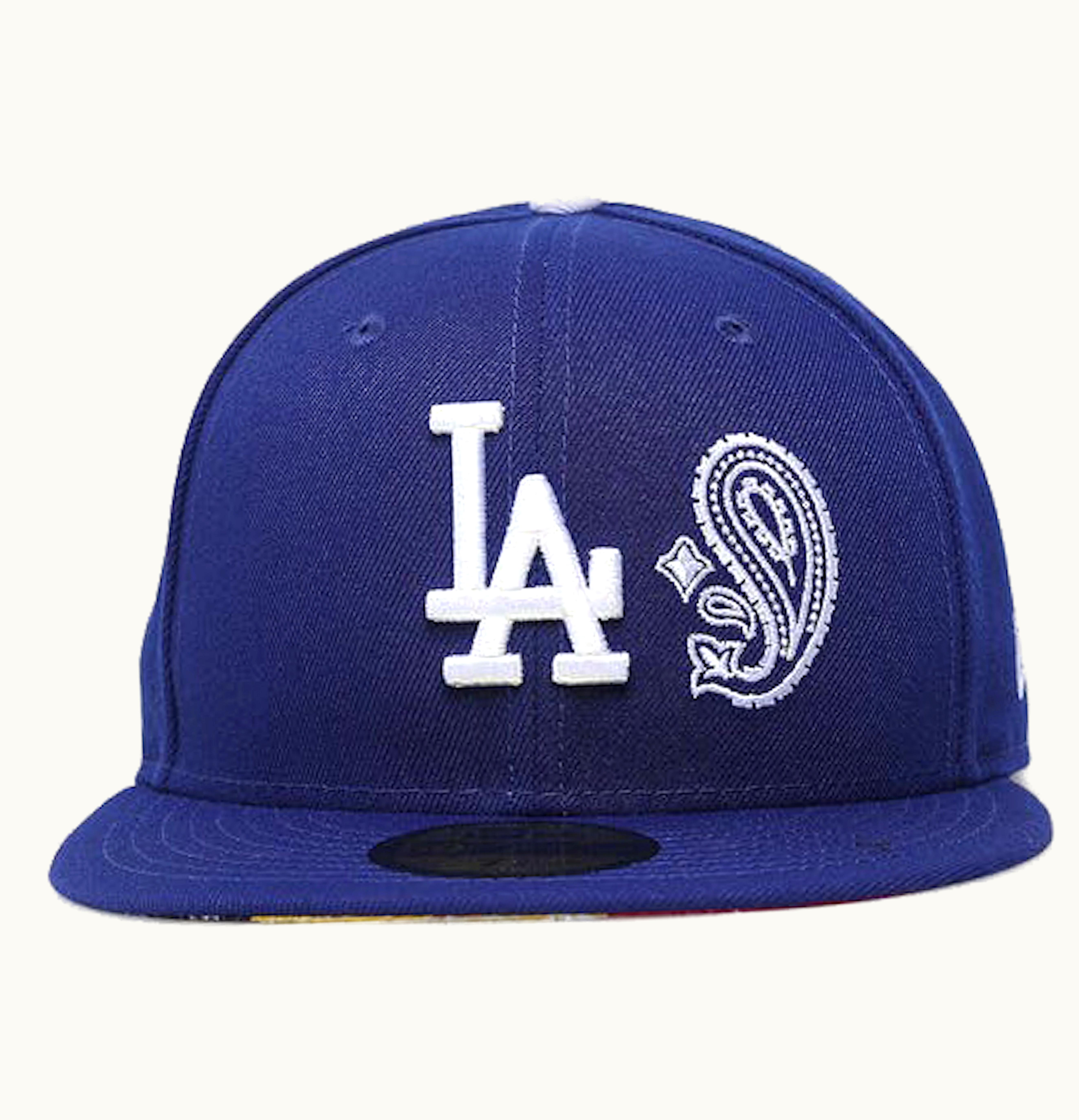 New Era New Era Los Angeles Dodgers Patchwork Paisley Undervisor 59Fifty Fitted Hat Dark Blue