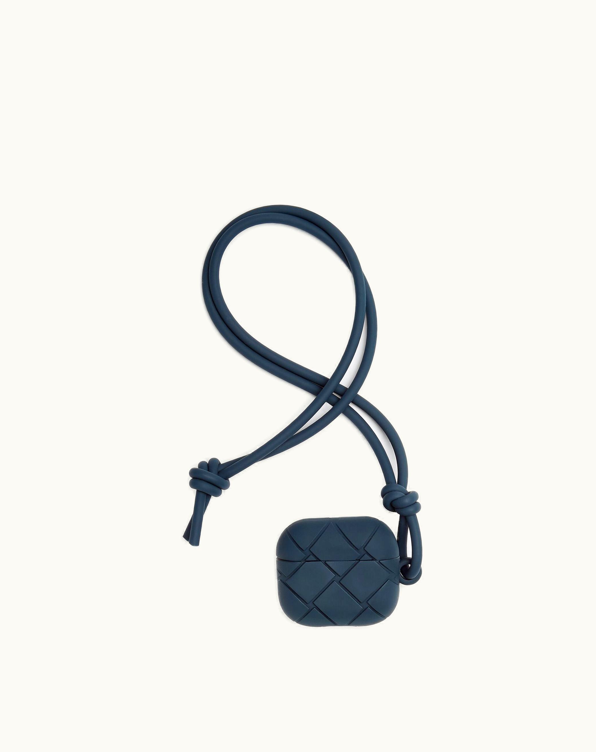 Bottega Veneta Bottega Veneta Men's Airpods Case In Deep Blue