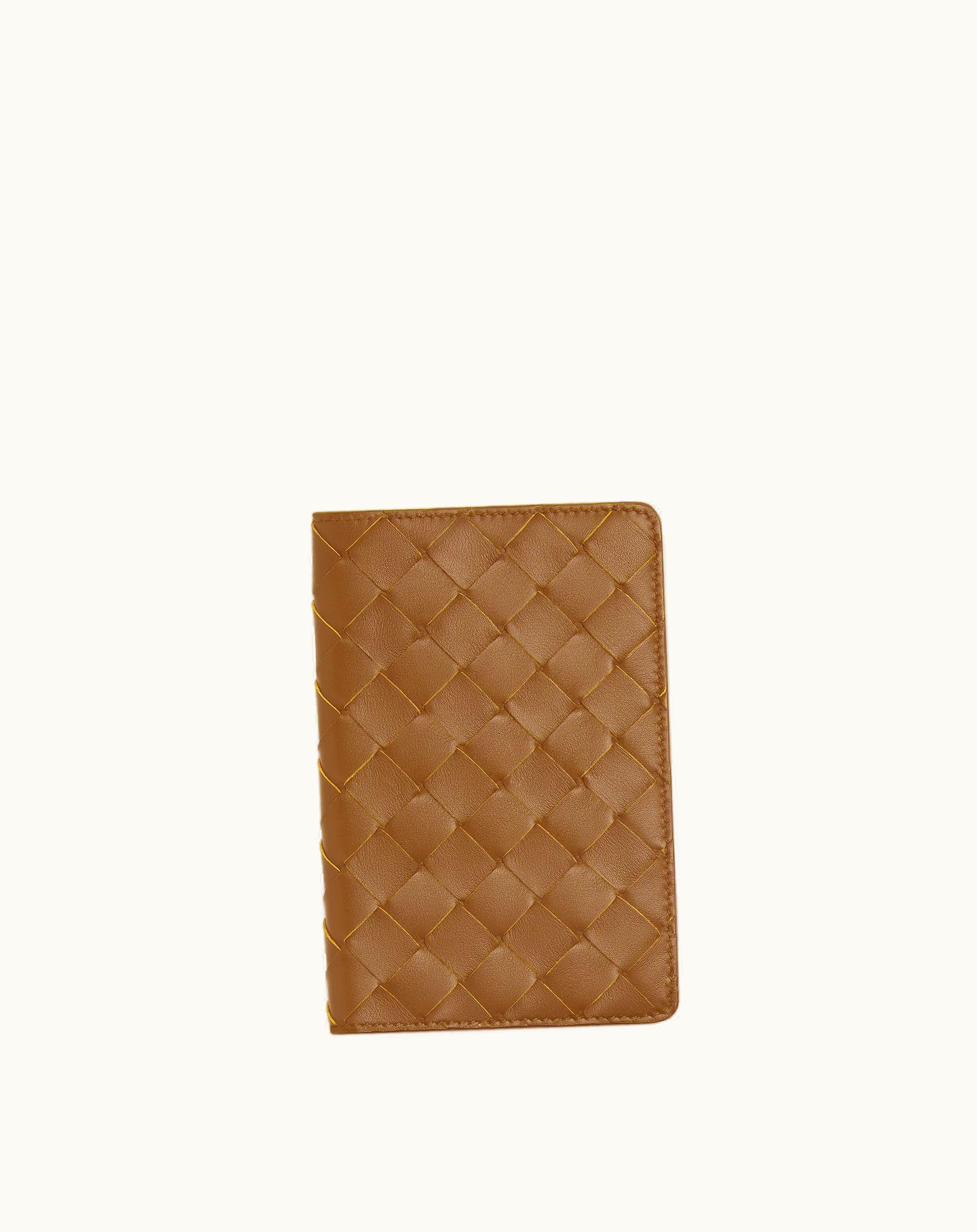 Bottega Veneta Bottega Veneta Small Intrecciato Notebook Cover In Teak