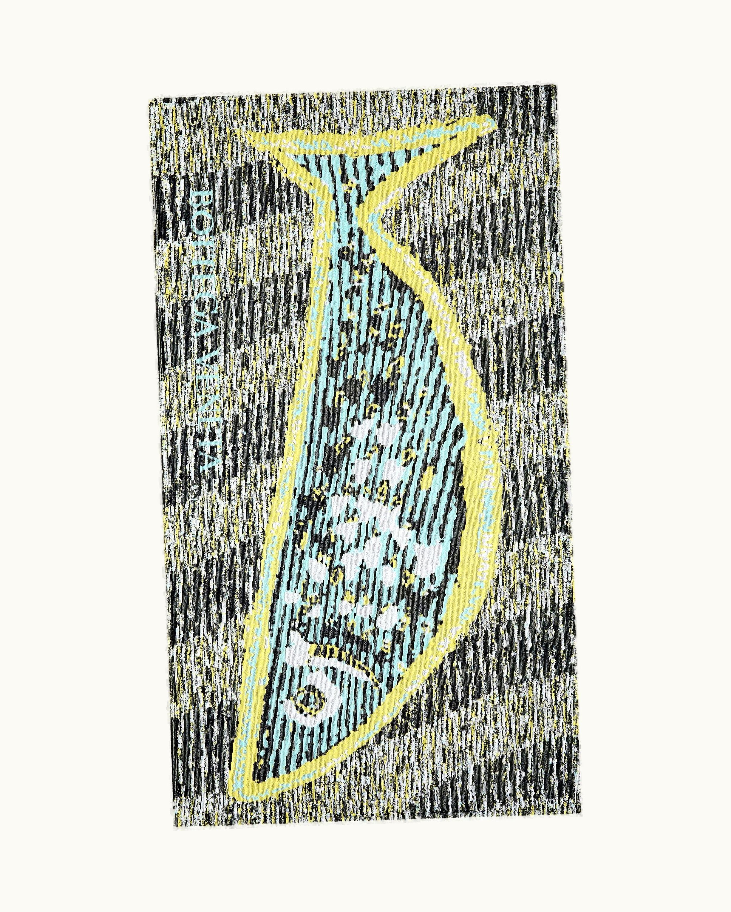 Bottega Veneta Bottega Veneta Women's Fish Jacquard Beach Towel In Blue / Yellow