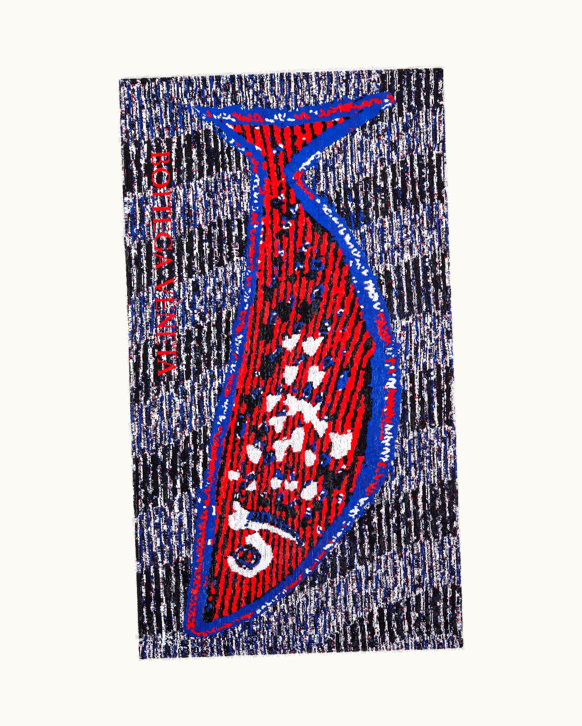 Bottega Veneta Bottega Veneta Women's Fish Jacquard Beach Towel In Red / Cobalt