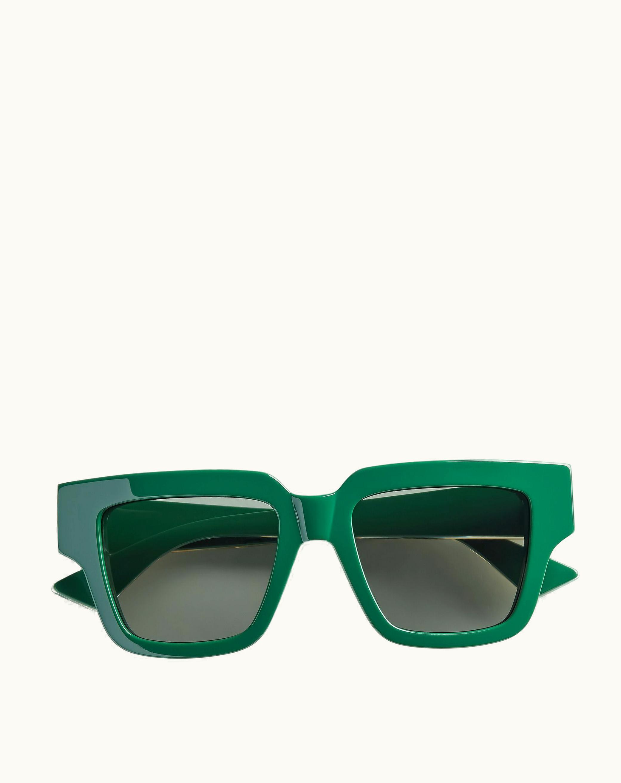 Bottega Veneta Bottega Veneta Women's Tri-Fold Square Sunglasses In Green / Green