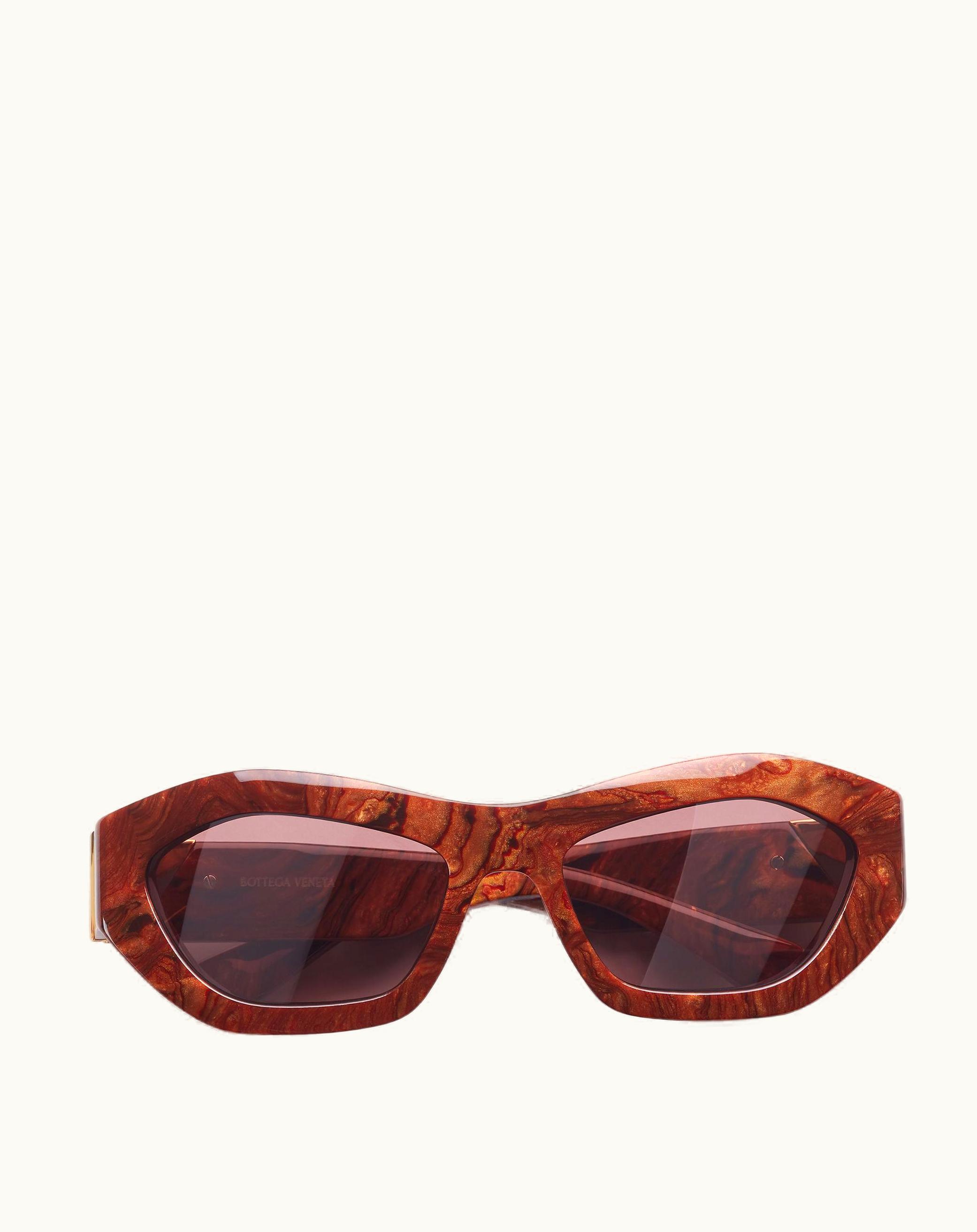 Bottega Veneta Bottega Veneta Women's Angle Hexagonal Sunglasses In Brown / Brown
