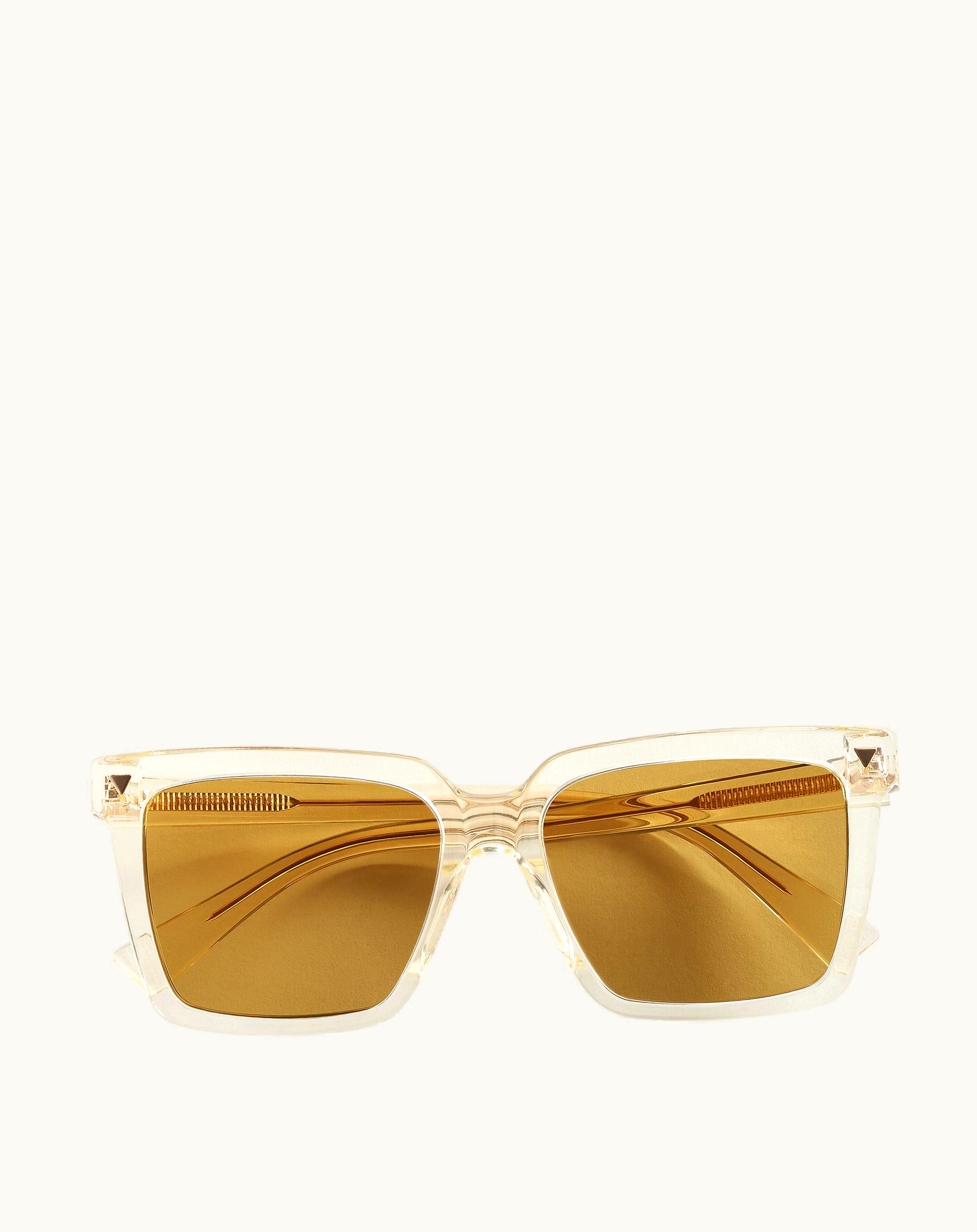 Bottega Veneta Bottega Veneta Women's Soft Recycled Acetate Square Sunglasses In Yellow