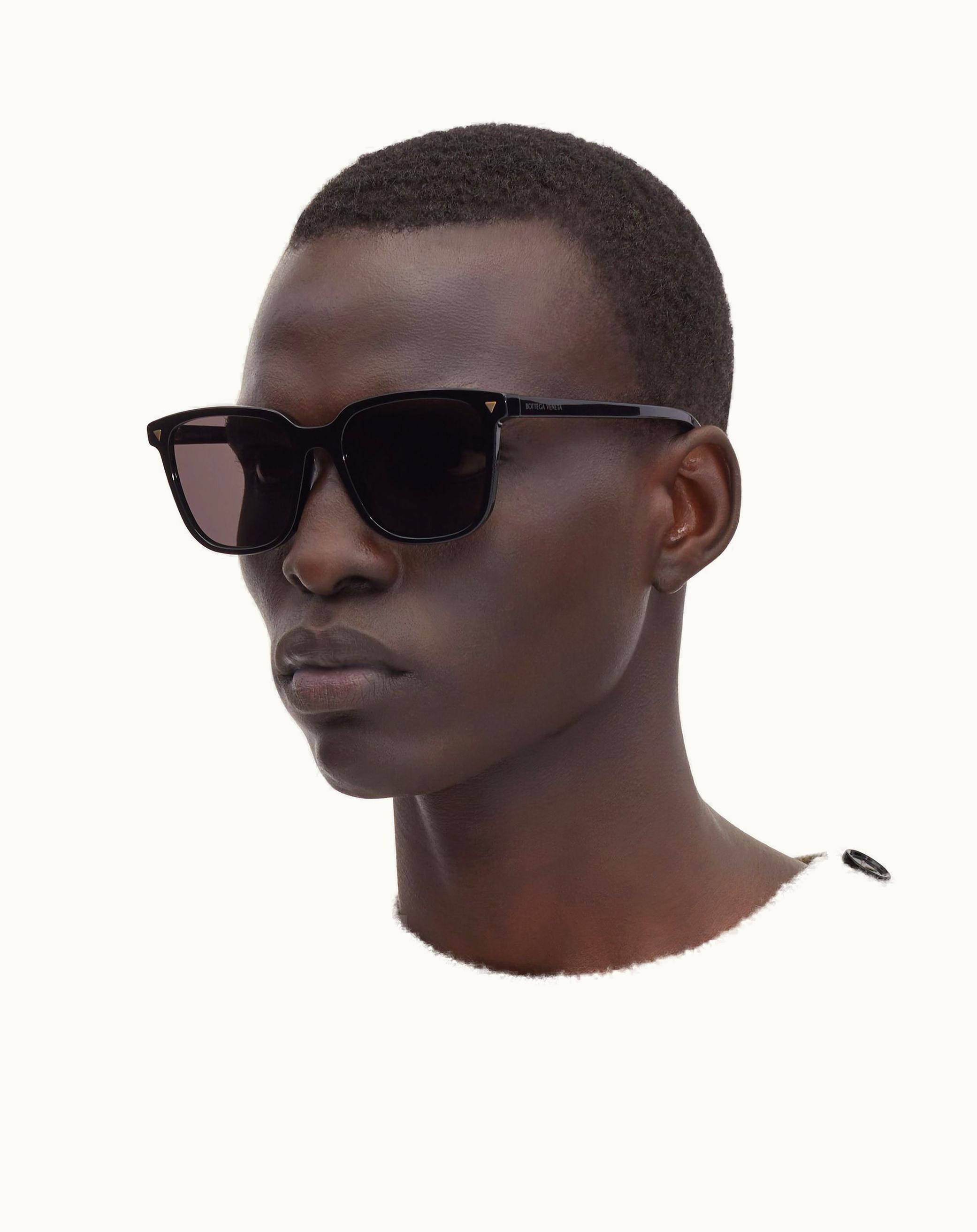 Bottega Veneta Bottega Veneta Soft Recycled Acetate Square Sunglasses In Black / Grey