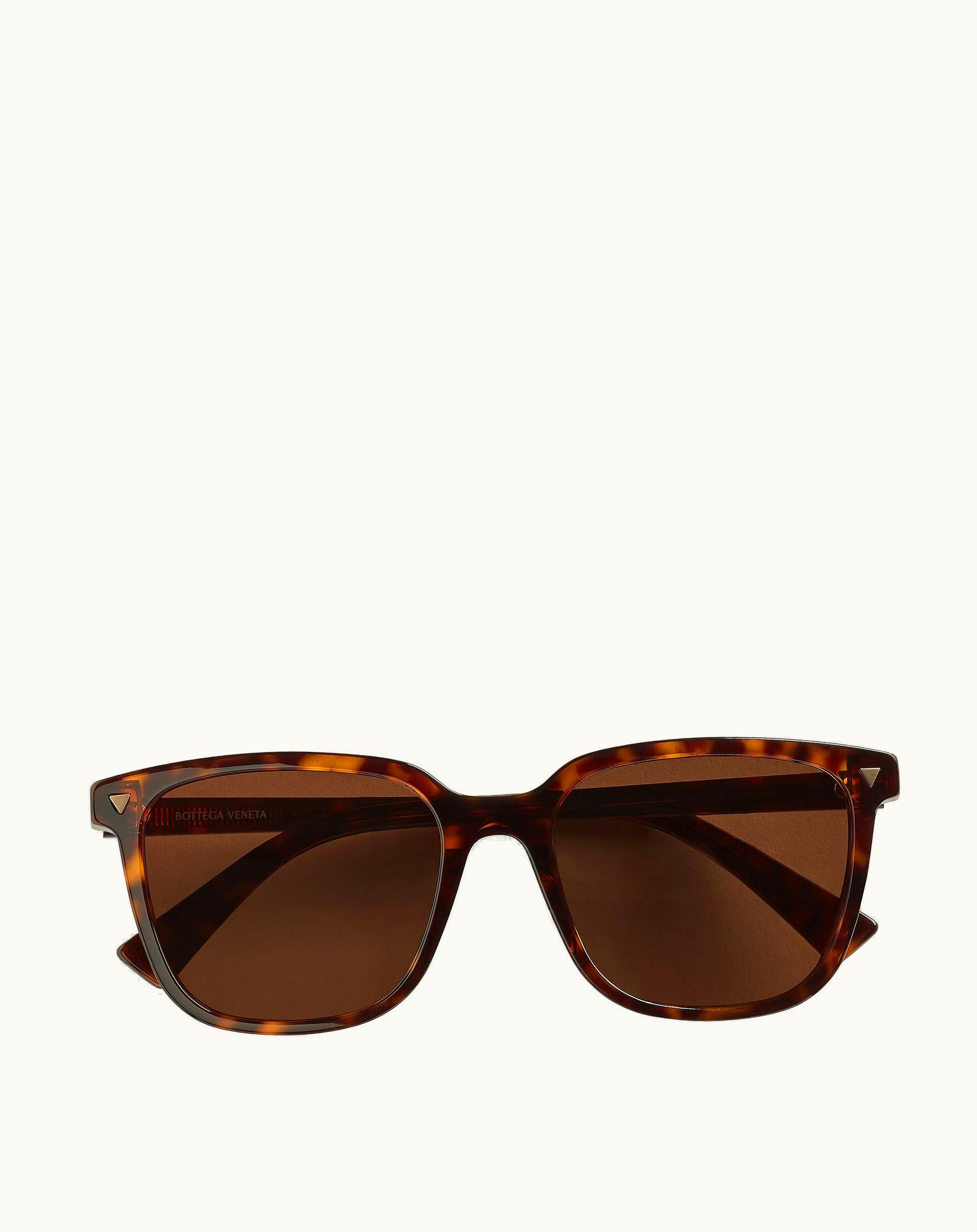 Bottega Veneta Bottega Veneta Soft Recycled Acetate Square Sunglasses In Havana / Brown