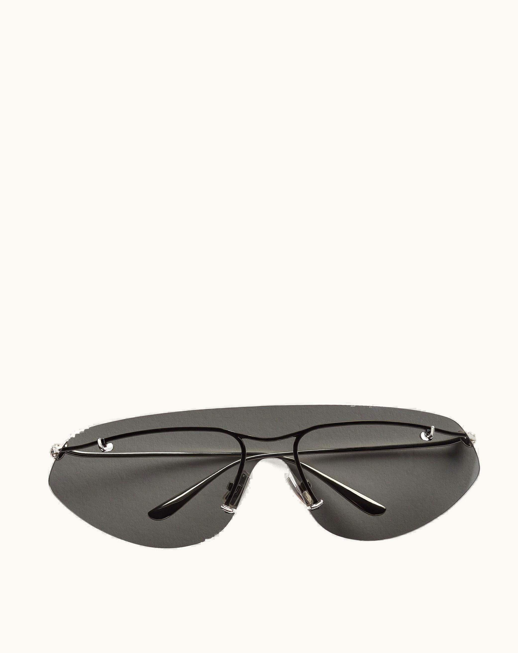 Bottega Veneta Bottega Veneta Knot Shield Sunglasses In Silver / Grey