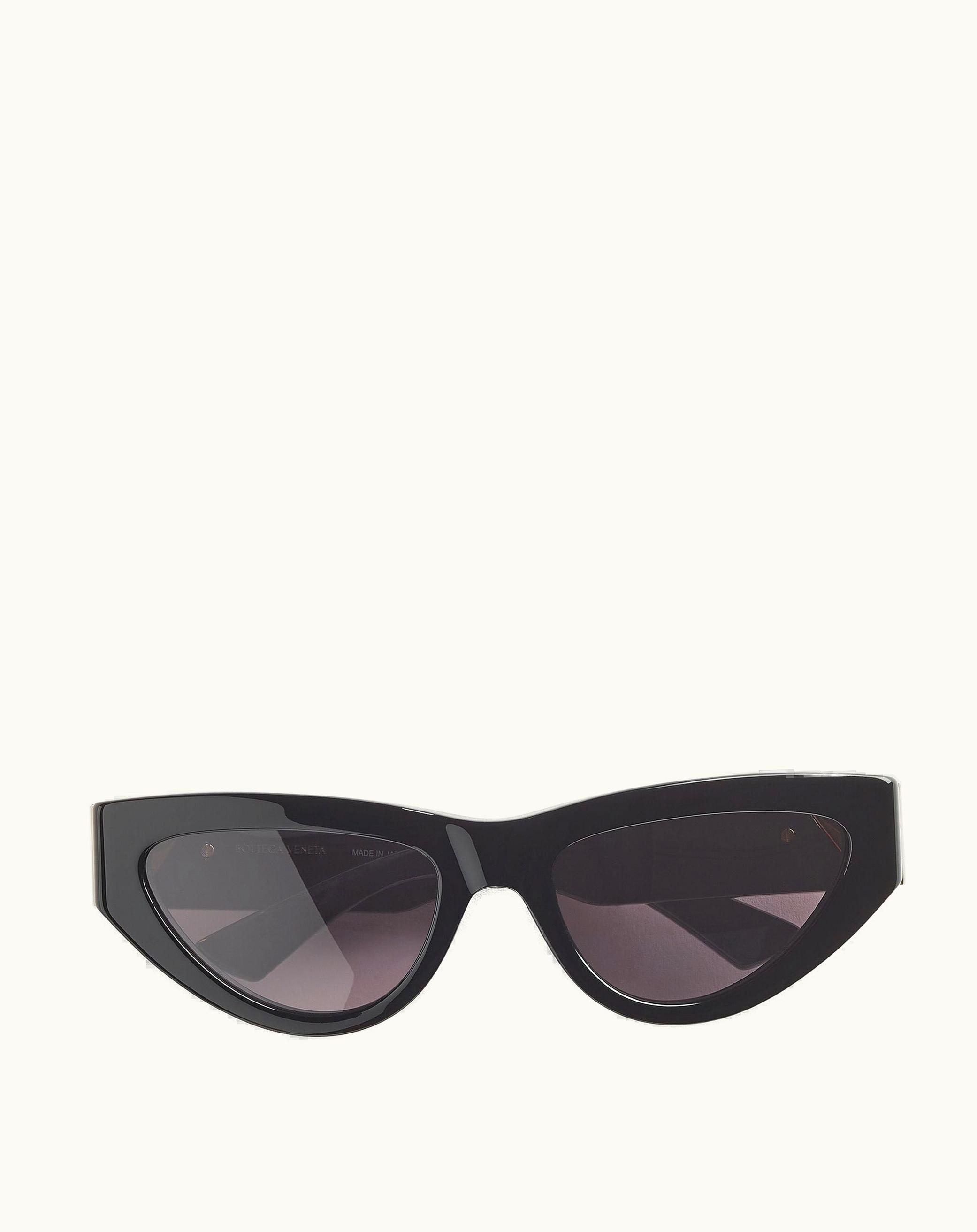 Bottega Veneta Bottega Veneta Women's Angle Acetate Cat-Eye Sunglasses In Black / Grey