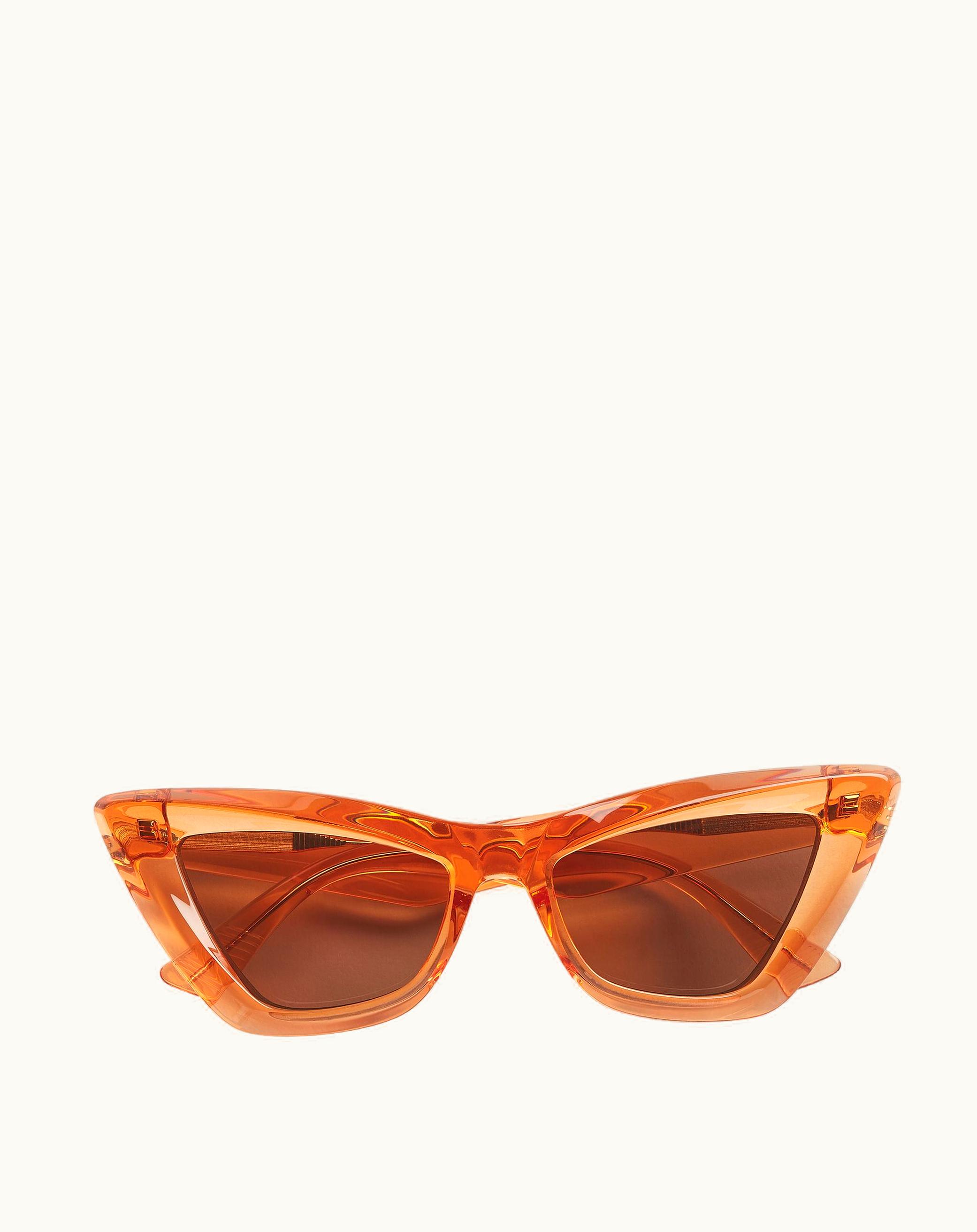 Bottega Veneta Bottega Veneta Women's Angle Cat-Eye Sunglasses In Orange / Brown