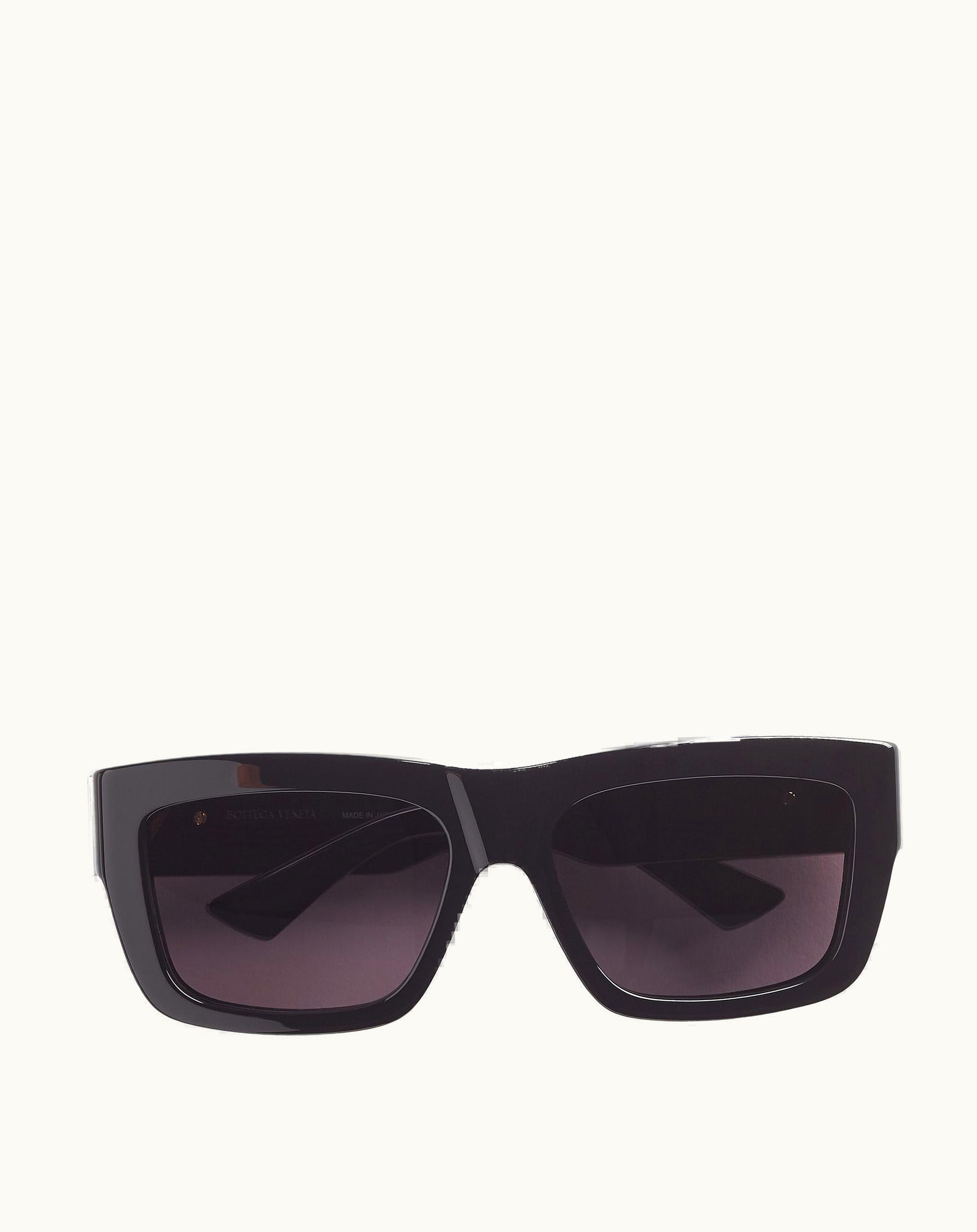 Bottega Veneta Bottega Veneta Women's Angle Acetate Square Sunglasses In Black / Grey