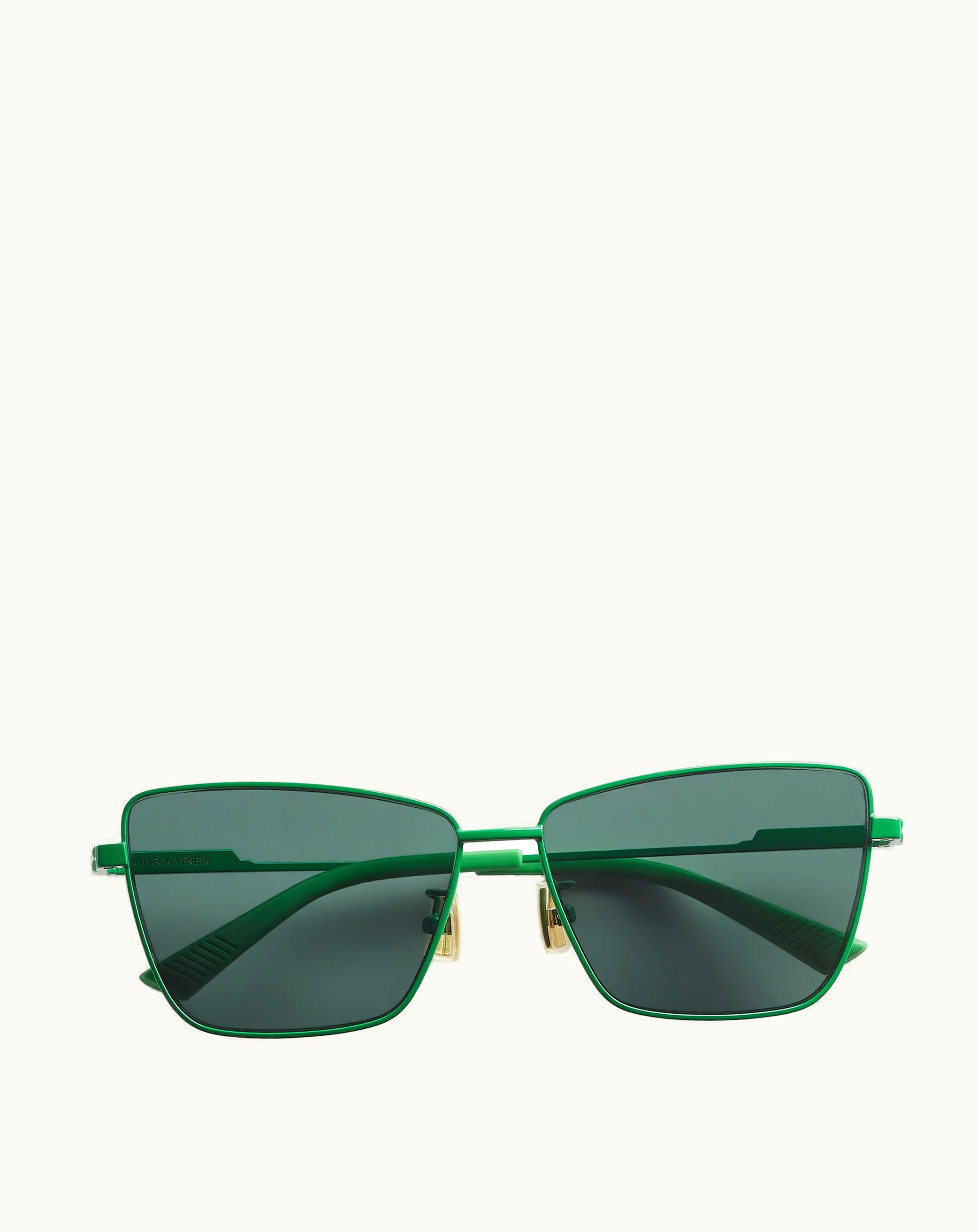 Bottega Veneta Bottega Veneta Women's Classic Metal Square Sunglasses In Green / Green