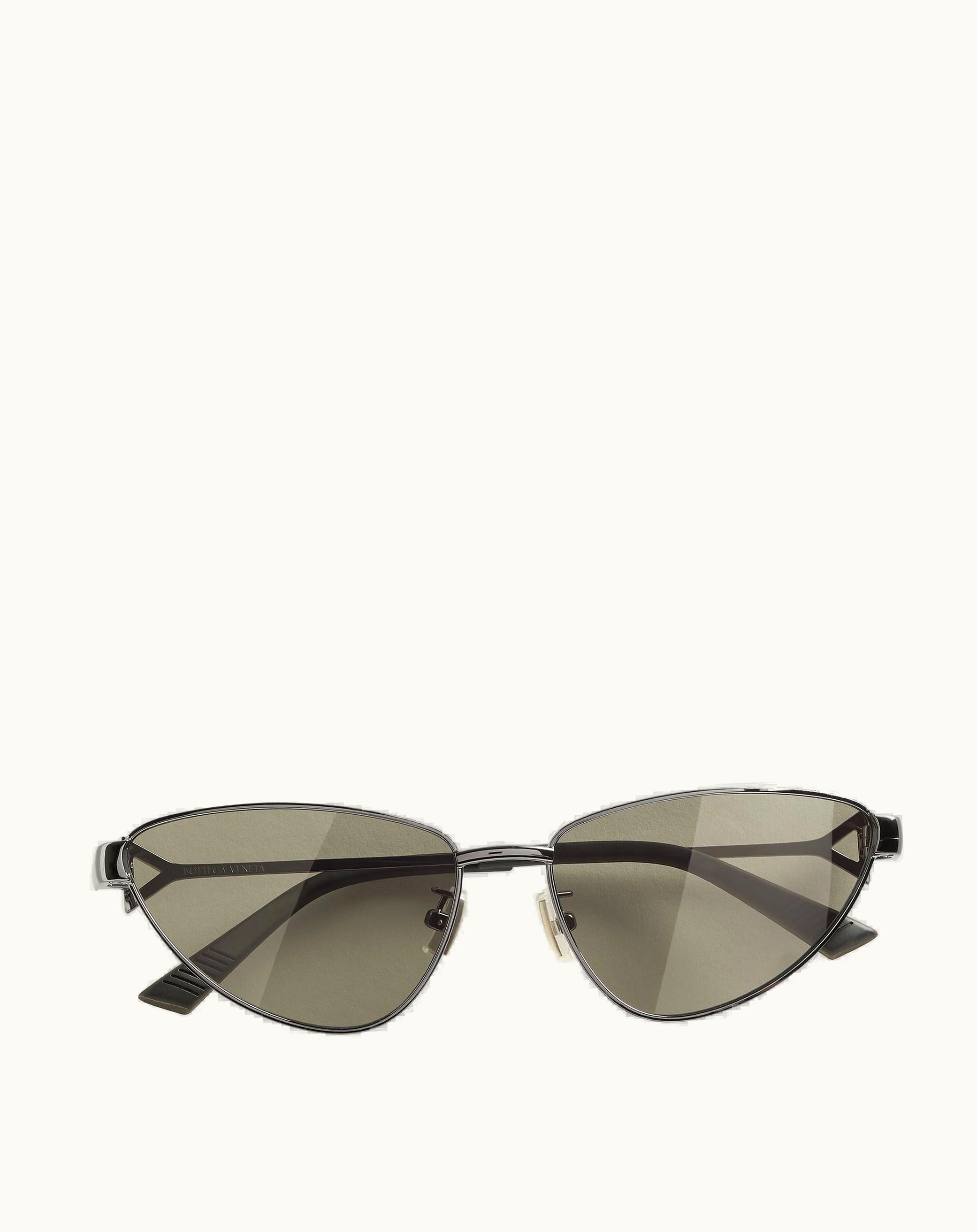 Bottega Veneta Bottega Veneta Turn Cat-Eye Sunglasses In Ruthenium / Grey