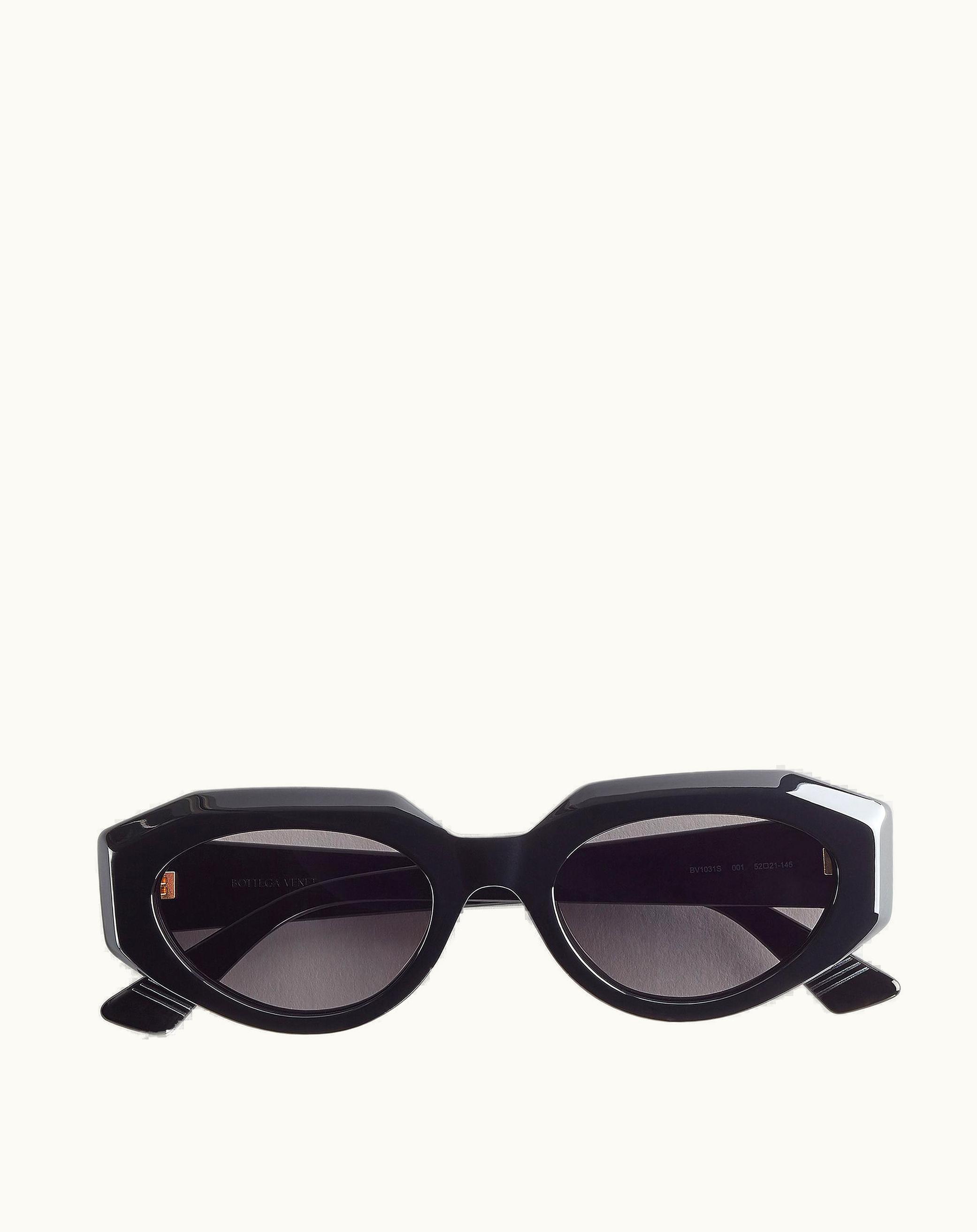 Bottega Veneta Bottega Veneta Women's Facet Acetate Cat Eye Sunglasses In Black / Grey