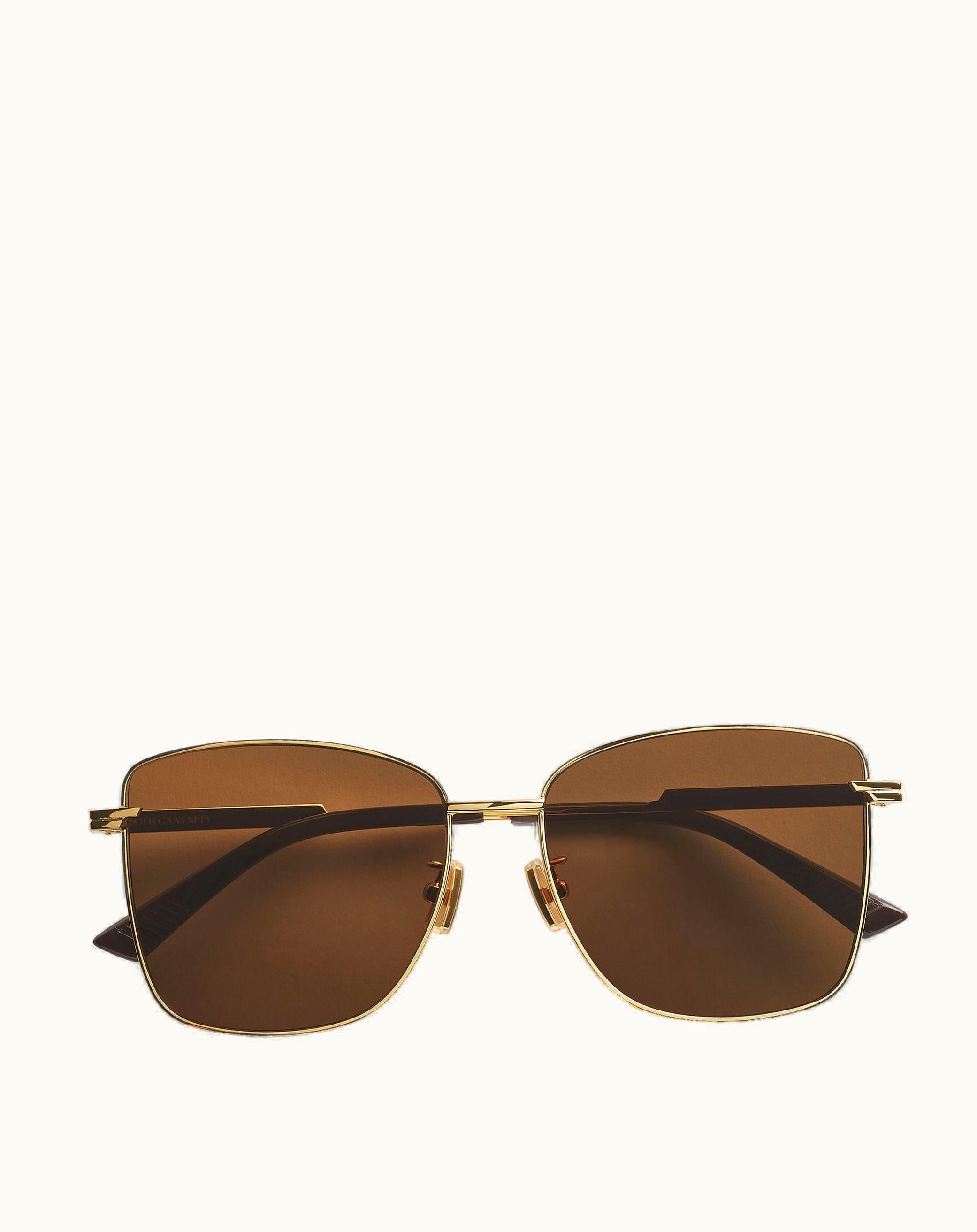 Bottega Veneta Bottega Veneta Women's Classic Square Sunglasses In Gold / Brown