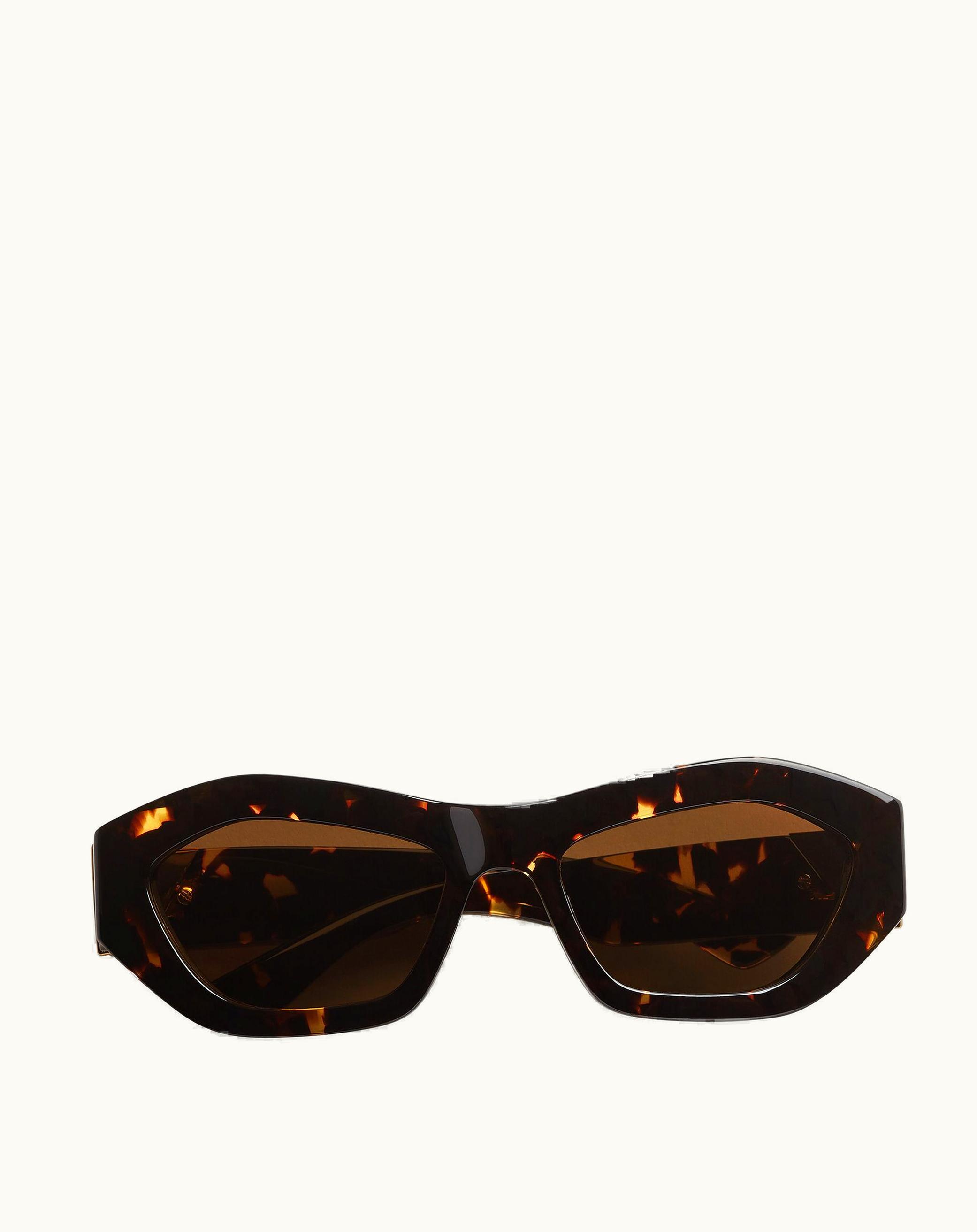 Bottega Veneta Bottega Veneta Women's Angle Hexagonal Sunglasses In Havana / Brown