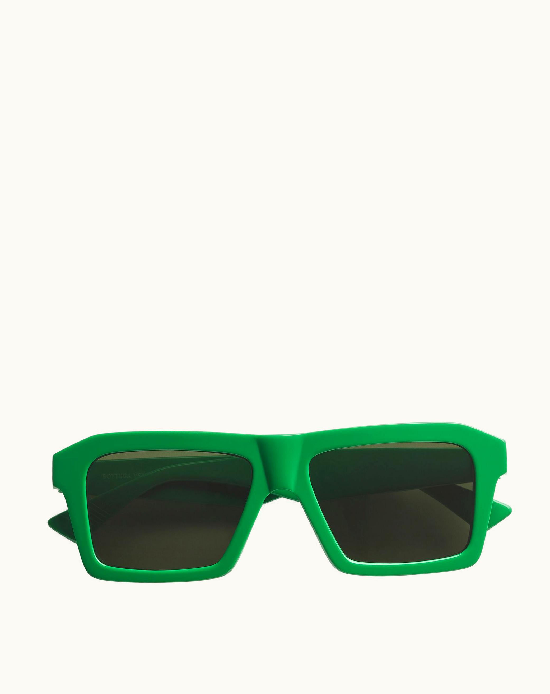 Bottega Veneta Bottega Veneta Men's Classic Square Sunglasses In Green / Green