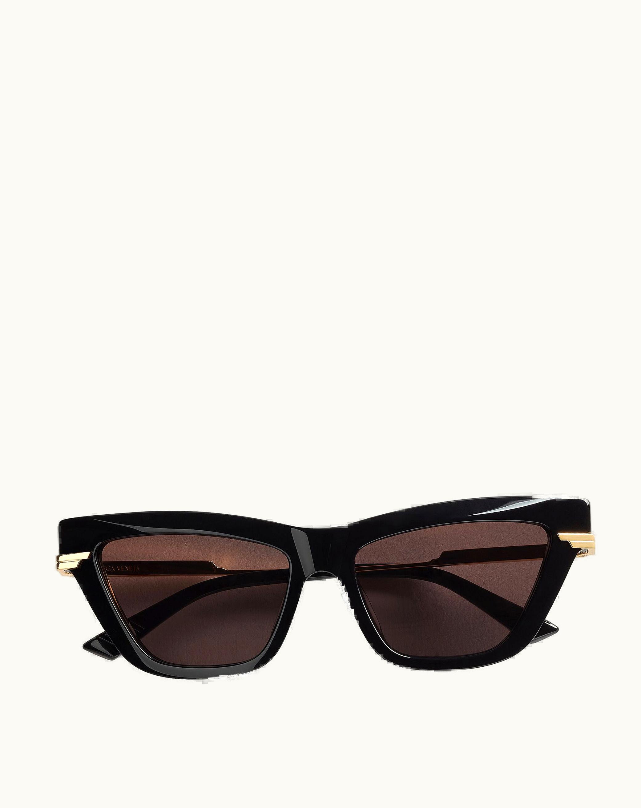Bottega Veneta Bottega Veneta Women's Classic Acetate Cat Eye Sunglasses In Black / Gold / Grey