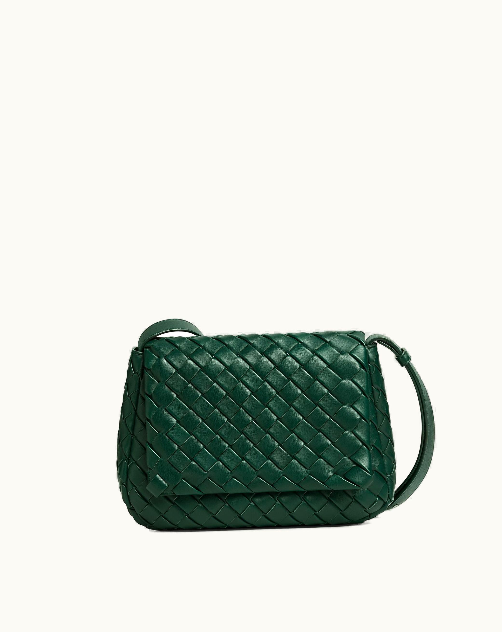 Bottega Veneta Bottega Veneta Men's Small Cobble Messenger In Emerald Green
