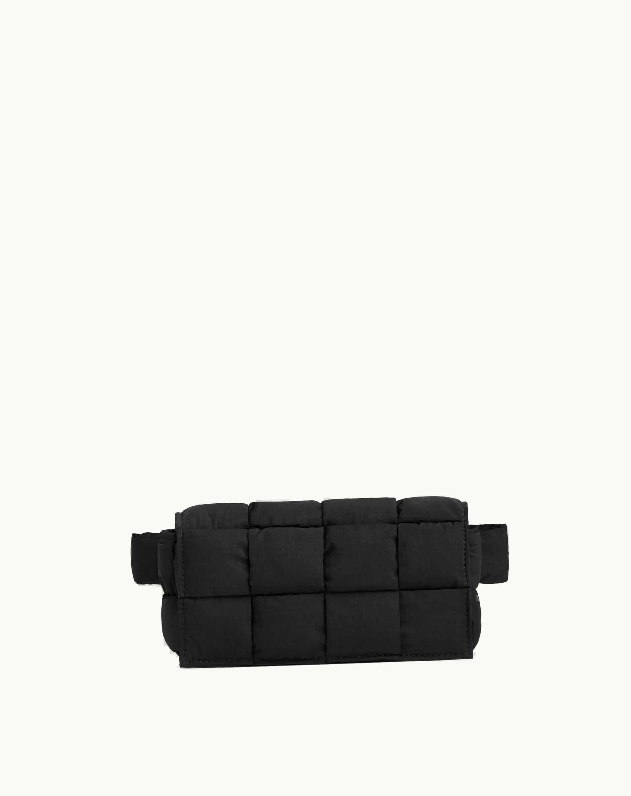 Bottega Veneta Bottega Veneta Padded Tech Cassette Belt Bag In Black / Parakeet