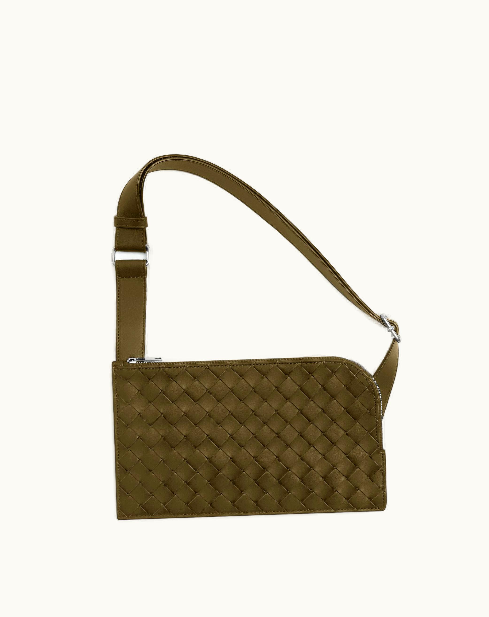 Bottega Veneta Bottega Veneta Men's Intrecciato Sling Bag In Mud
