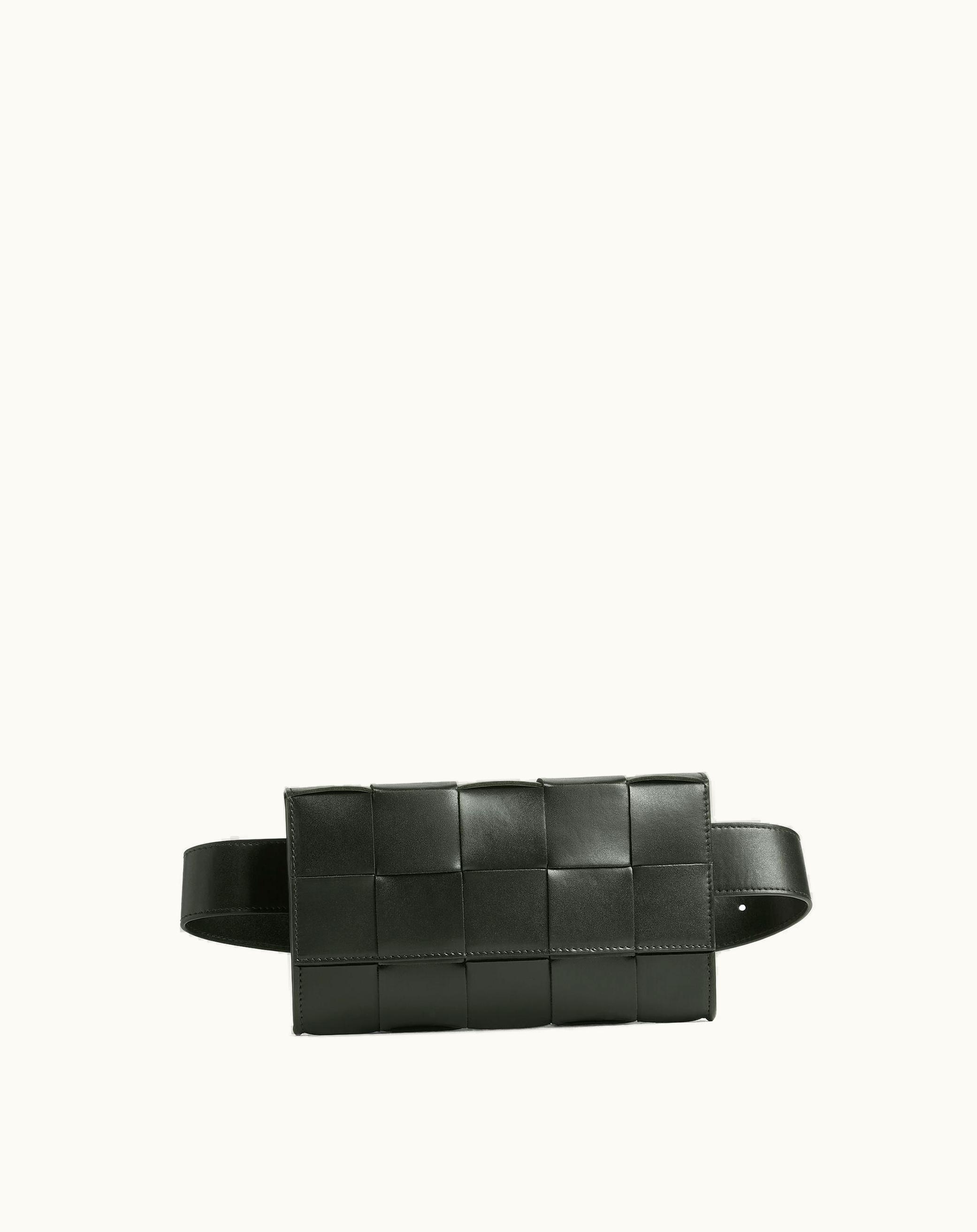 Bottega Veneta Bottega Veneta Men's Cassette Clutch On Belt In Dark Green