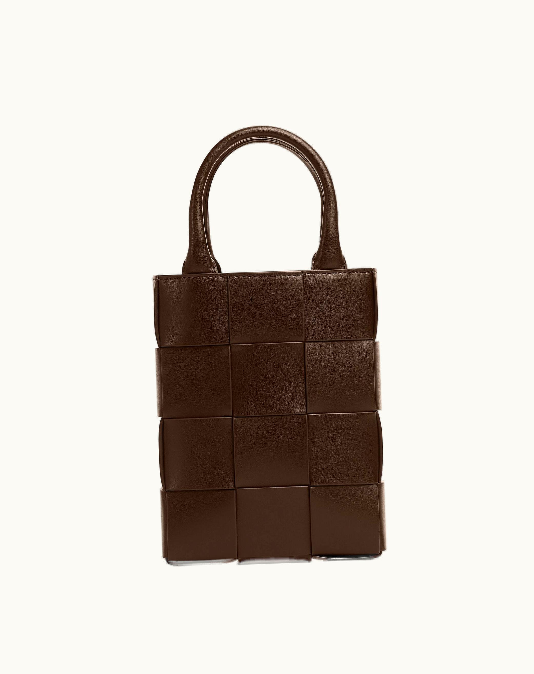 Bottega Veneta Bottega Veneta Men's Mini Cassette Tote Bag In Light Brown / Cruise