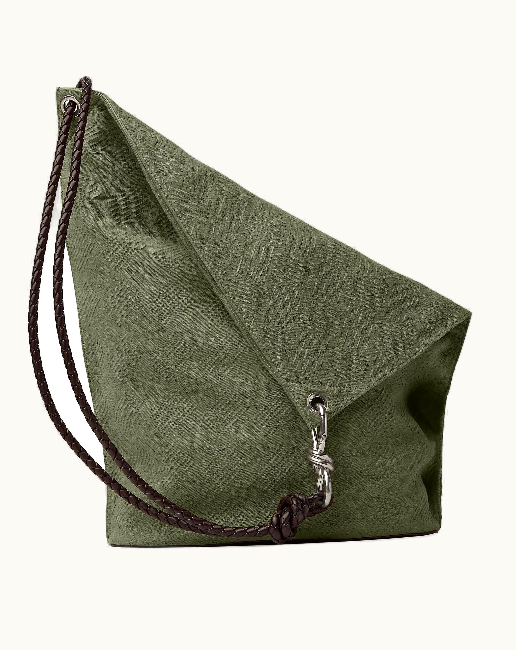 Bottega Veneta Bottega Veneta Men's Large Knot Bucket In Moss / Fondant