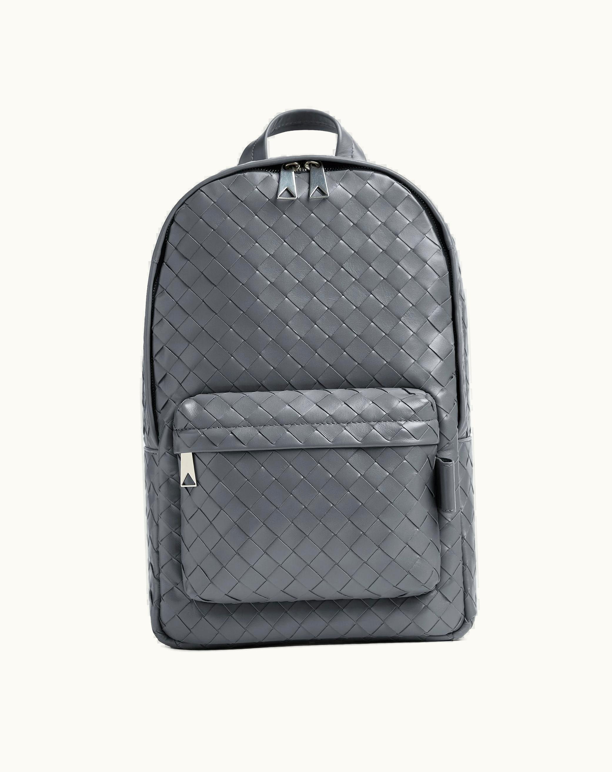Bottega Veneta Bottega Veneta Men's Small Intrecciato Backpack In Thunder