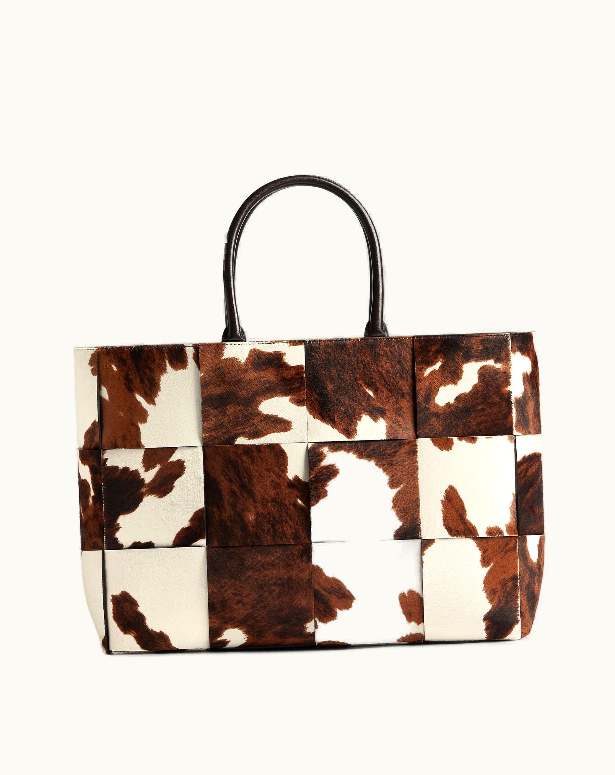 Bottega Veneta Bottega Veneta Men's Large Arco Tote Bag In White / Brown / Fondant