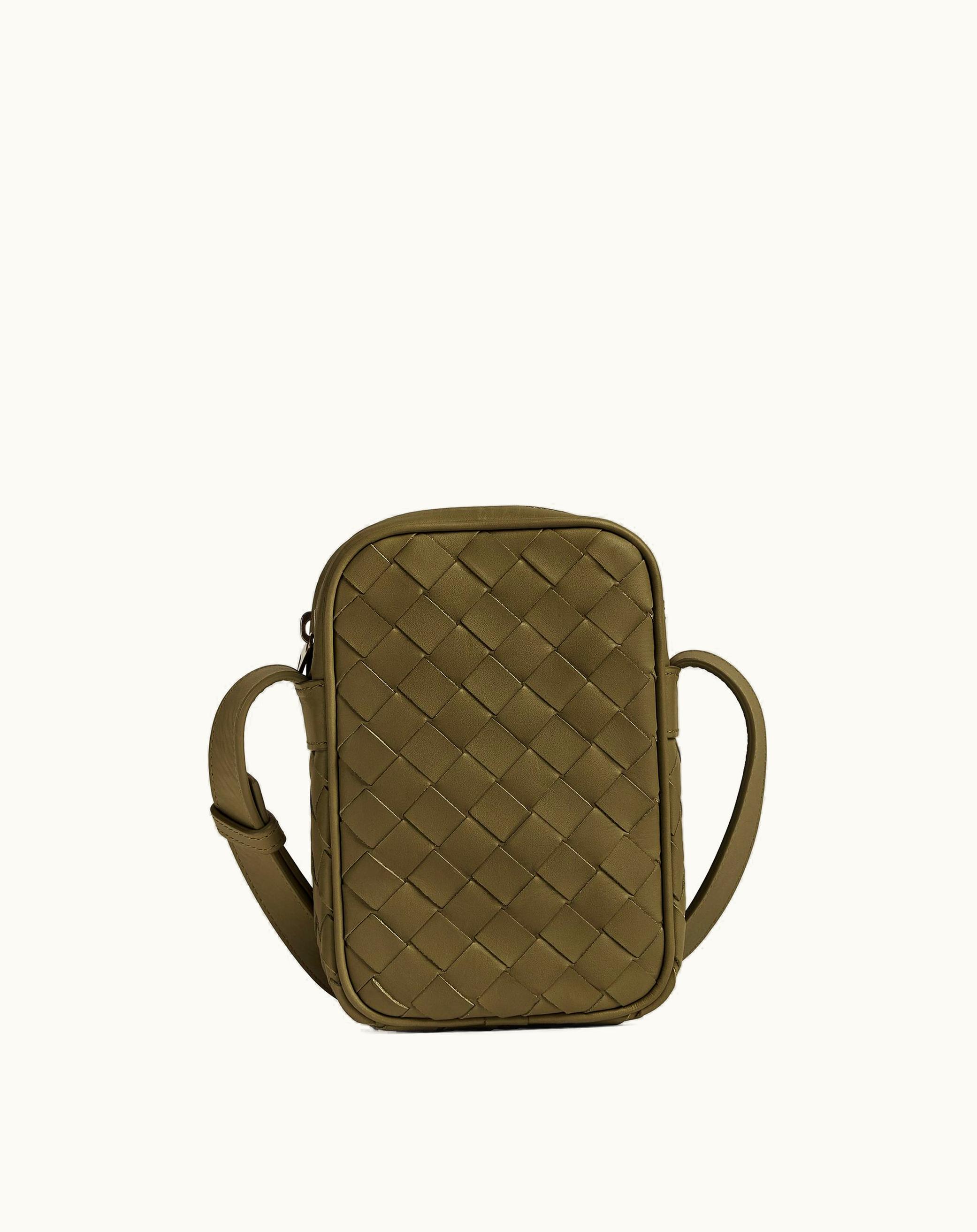 Bottega Veneta Bottega Veneta Men's Mini Cassette Cross-Body Bag In Mud