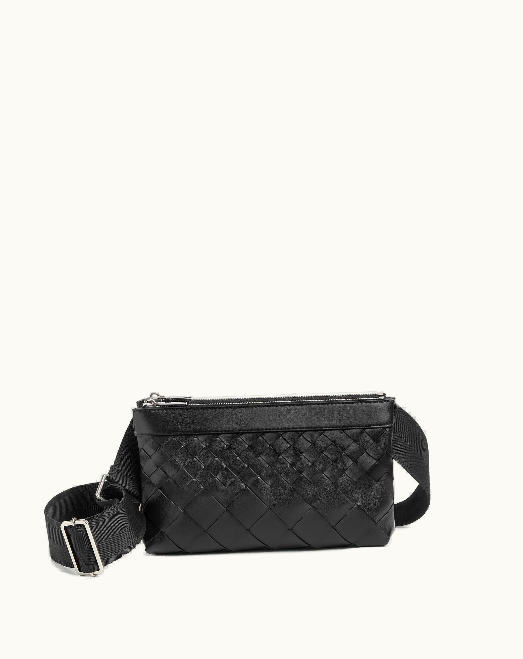 Bottega Veneta Bottega Veneta Men's Intrecciato Duo Bag In Black