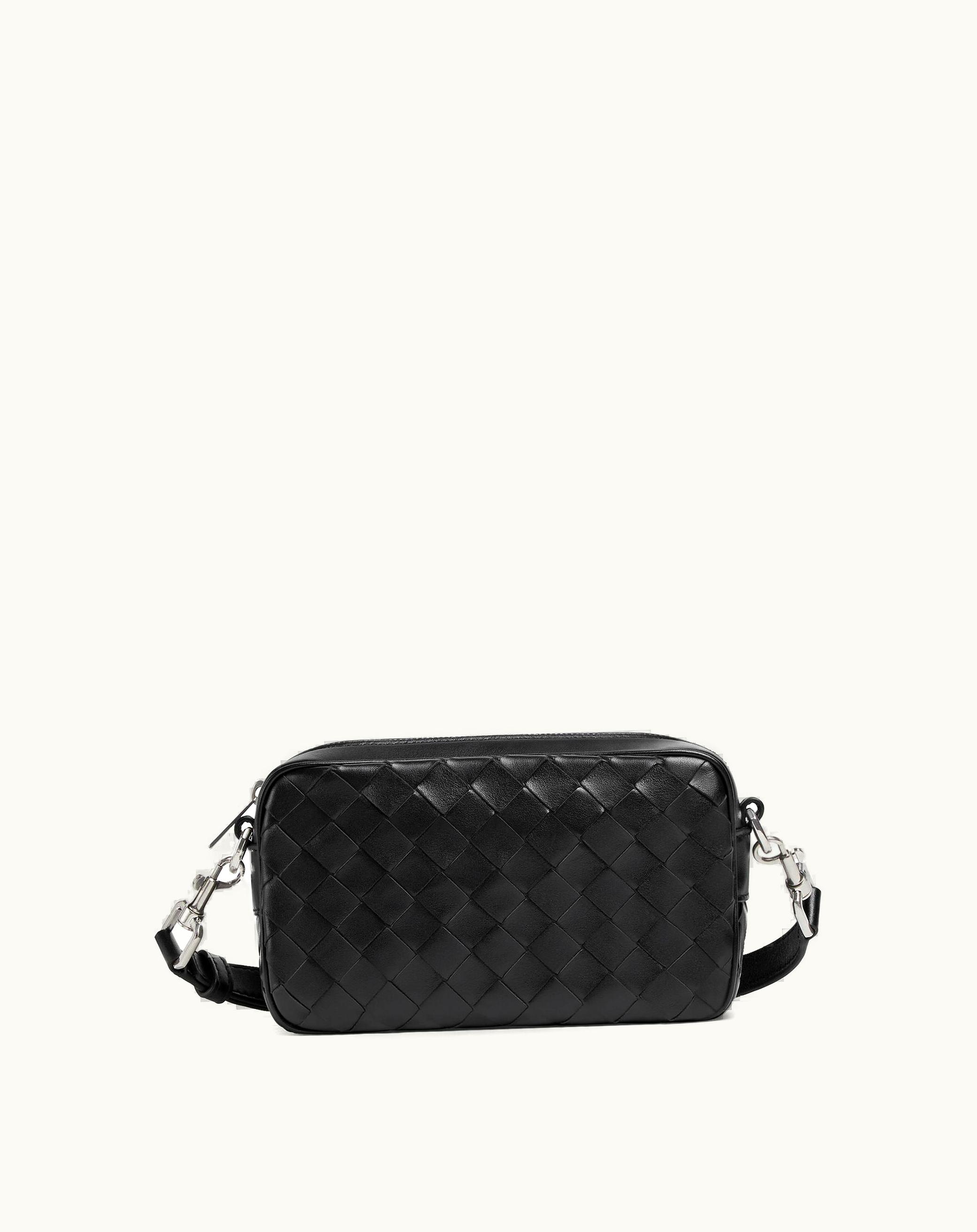 Bottega Veneta Bottega Veneta Men's Mini Intrecciato Camera Bag In Black