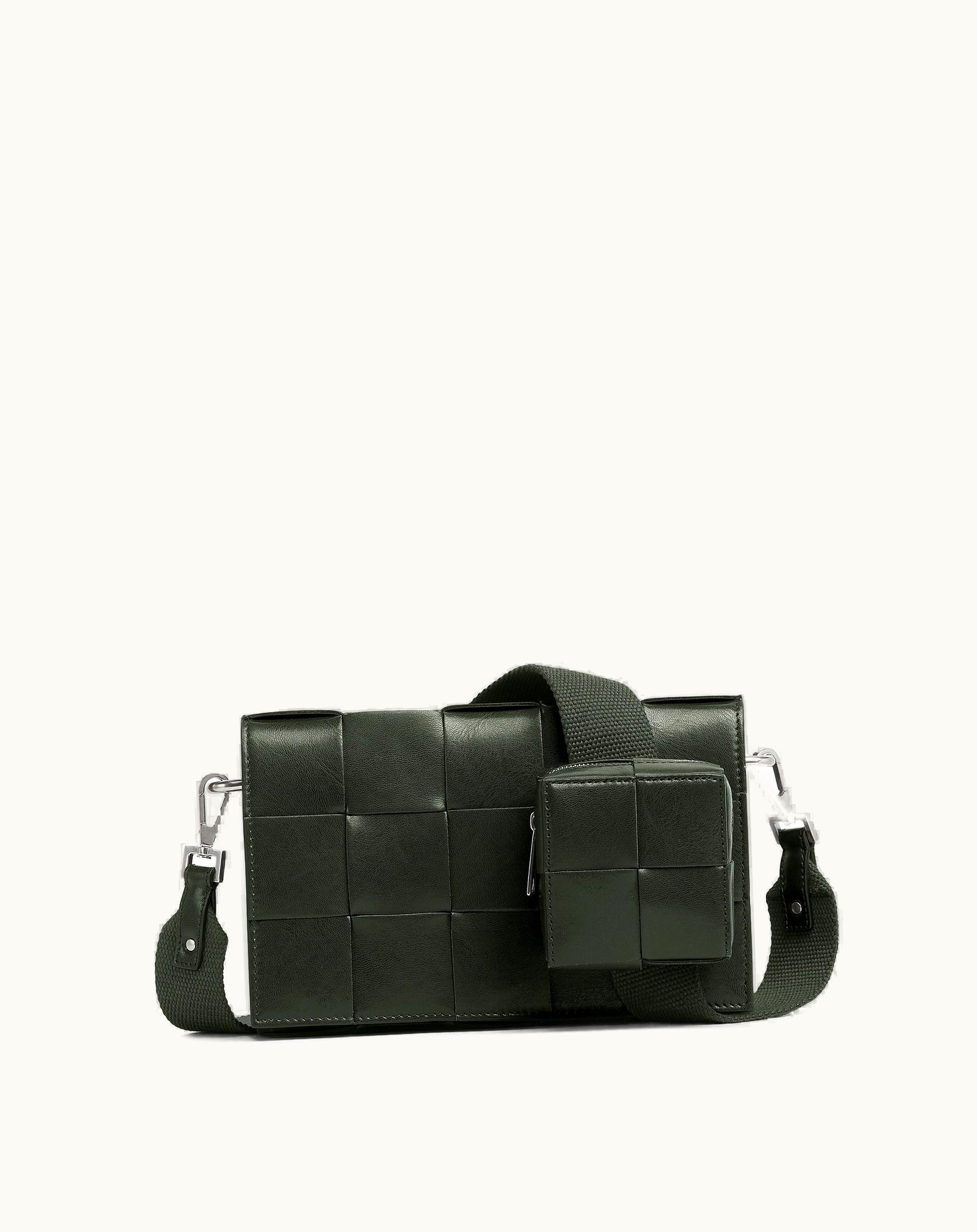 Bottega Veneta Bottega Veneta Men's Cassette With Versatile Strap In Dark Green