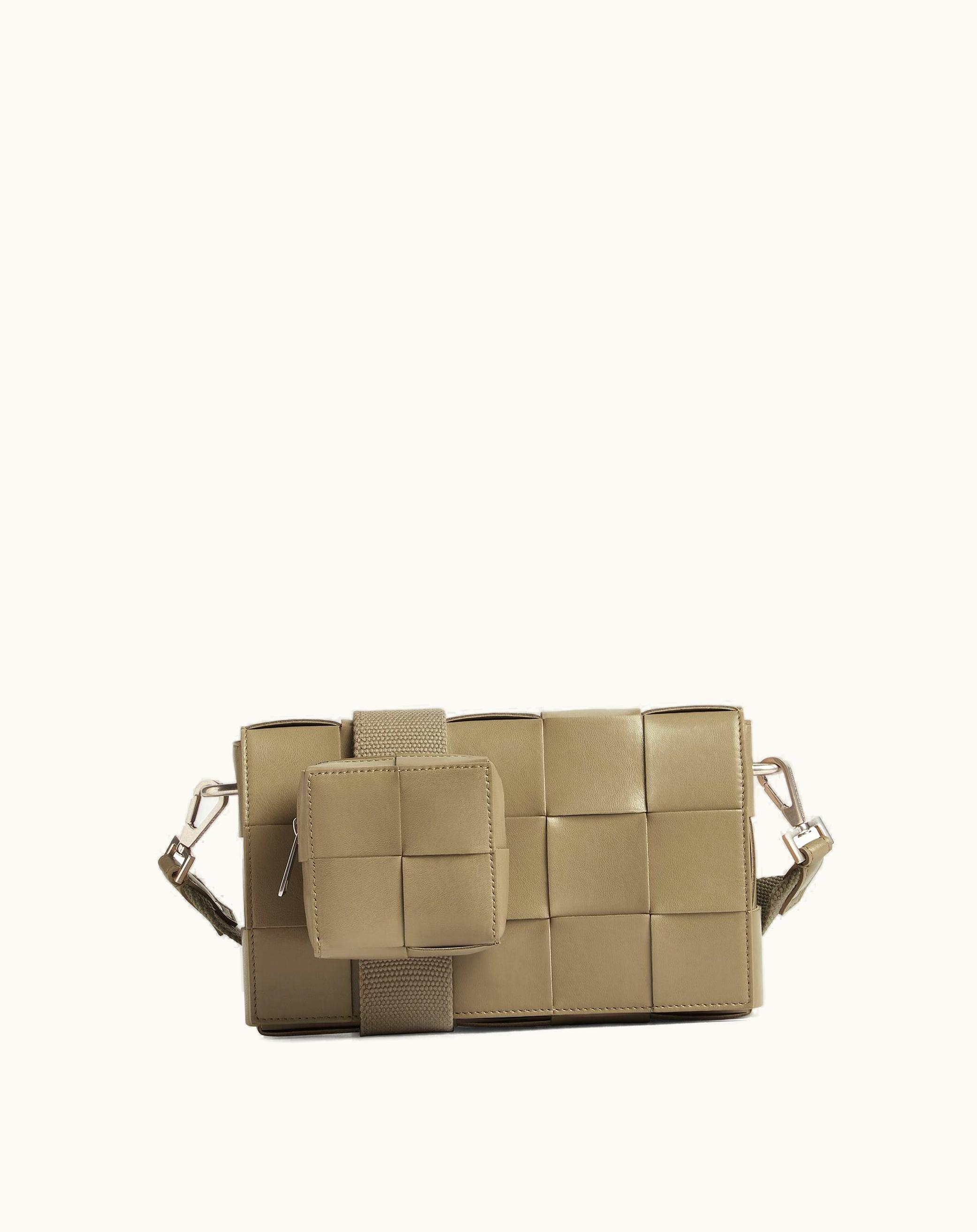 Bottega Veneta Bottega Veneta Men's Cassette With Versatile Strap In Taupe