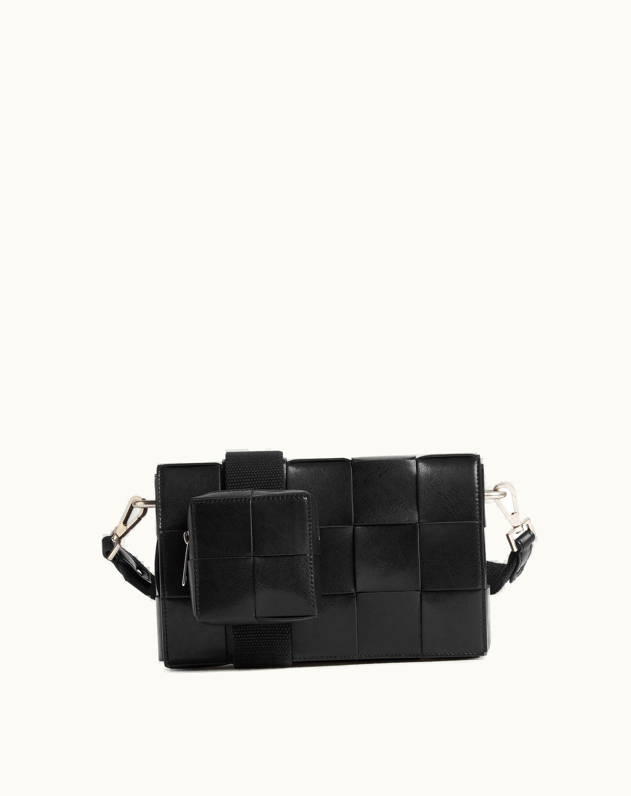 Bottega Veneta Bottega Veneta Men's Cassette With Versatile Strap In Black