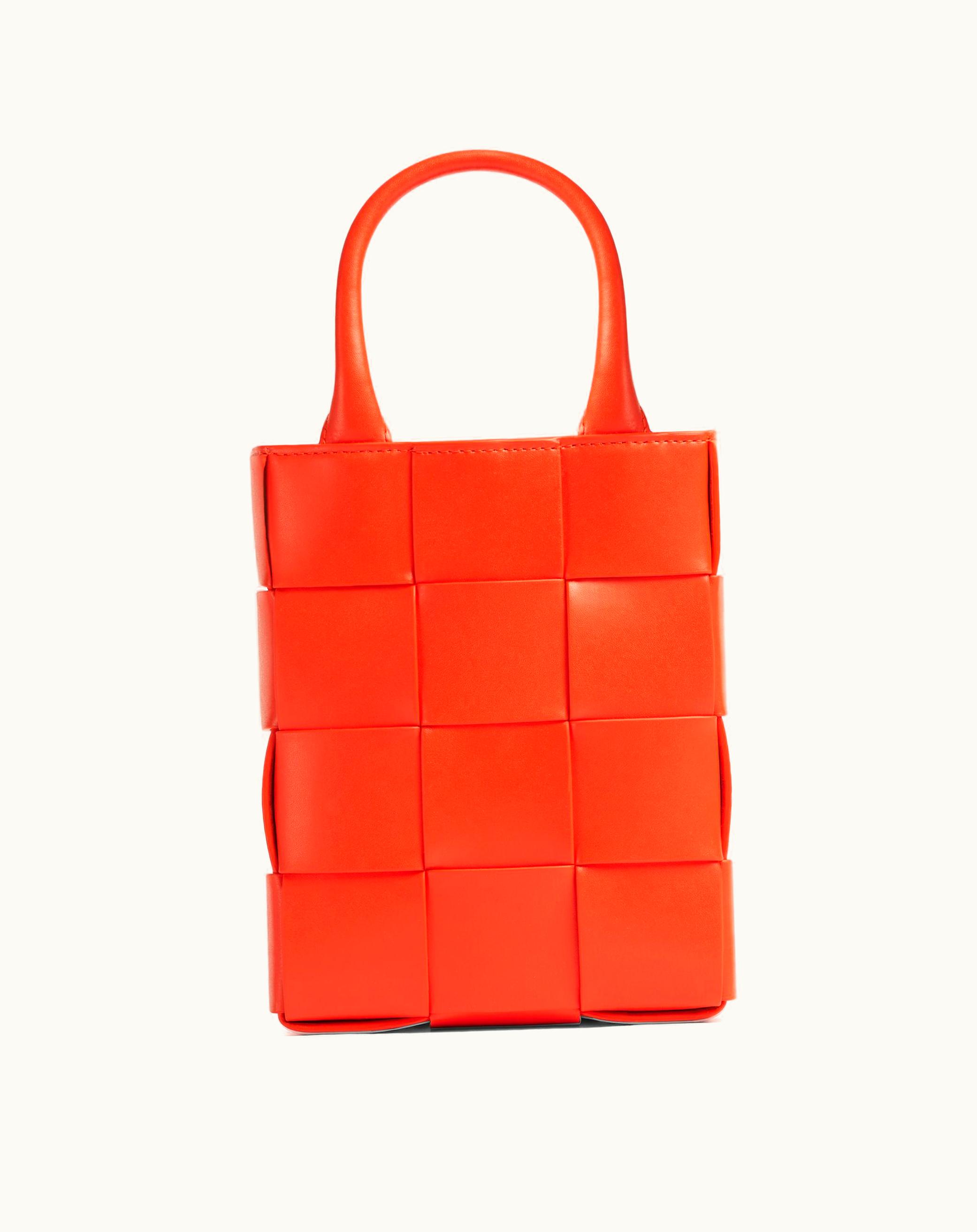 Bottega Veneta Bottega Veneta Men's Mini Cassette Tote Bag In Orange