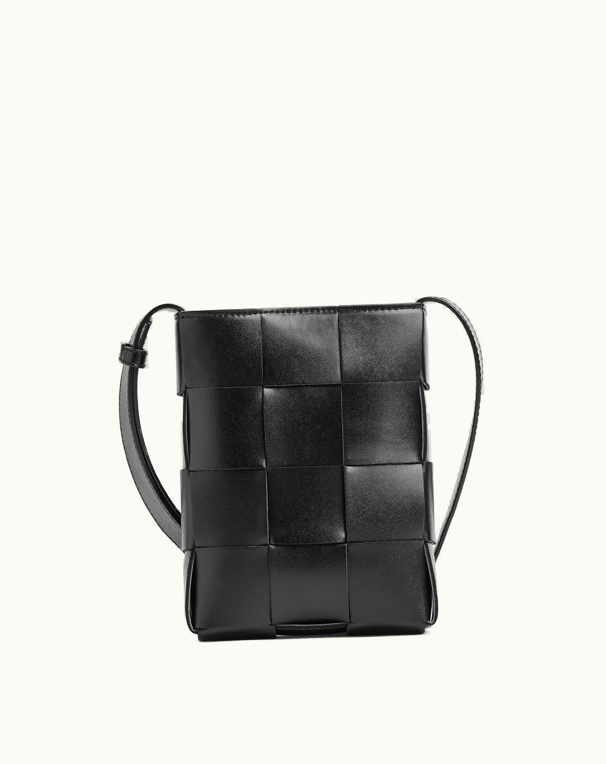 Bottega Veneta Bottega Veneta Men's Mini Cassette Cross-Body Bag In Black Black