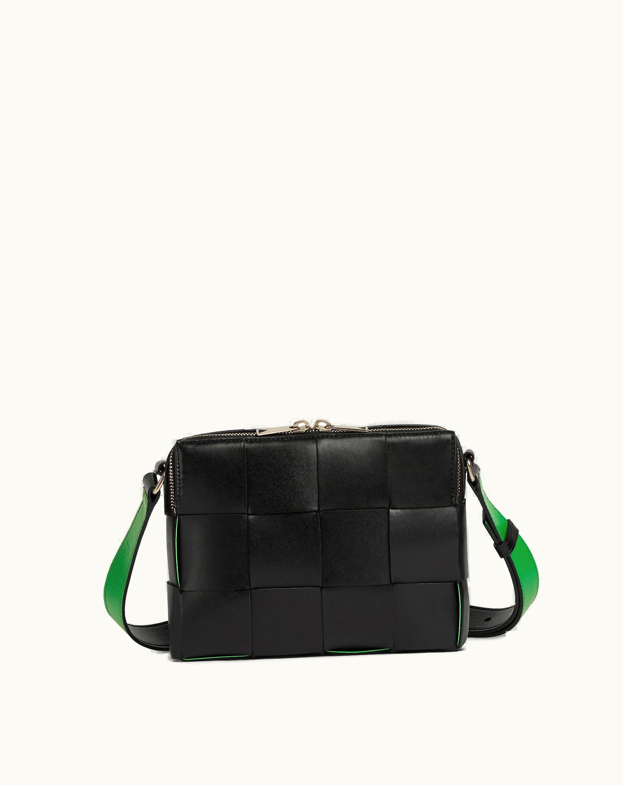 Bottega Veneta Bottega Veneta Cassette Camera Bag In Black / Parakeet