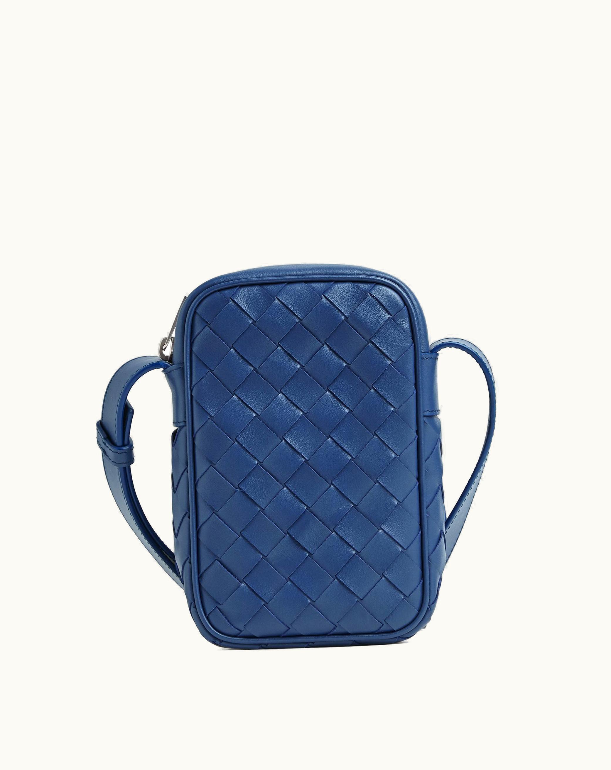 Bottega Veneta Bottega Veneta Men's Mini Intrecciato Cross-Body Bag In Cruise