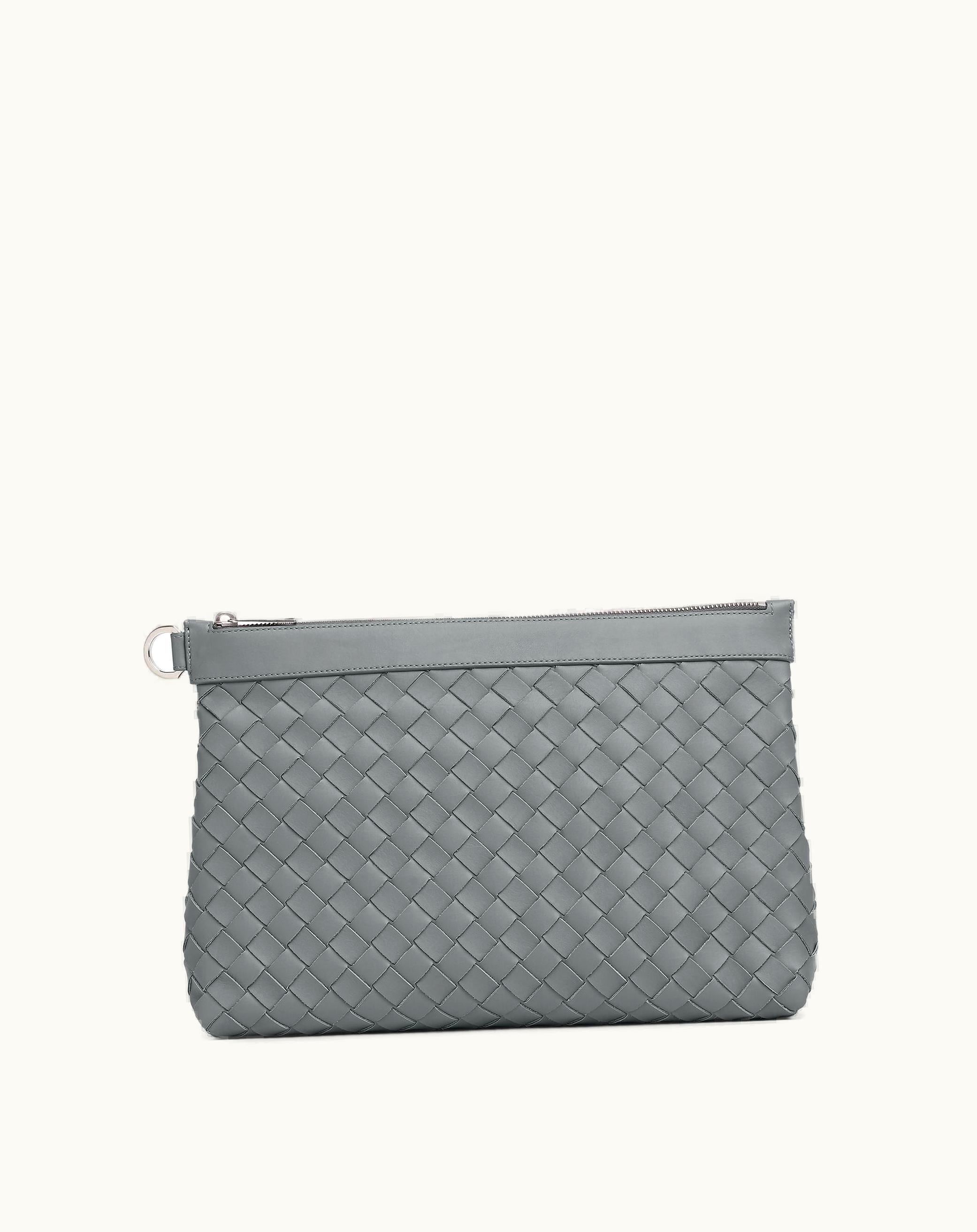 Bottega Veneta Bottega Veneta Medium Intrecciato Zipped Pouch In Thunder