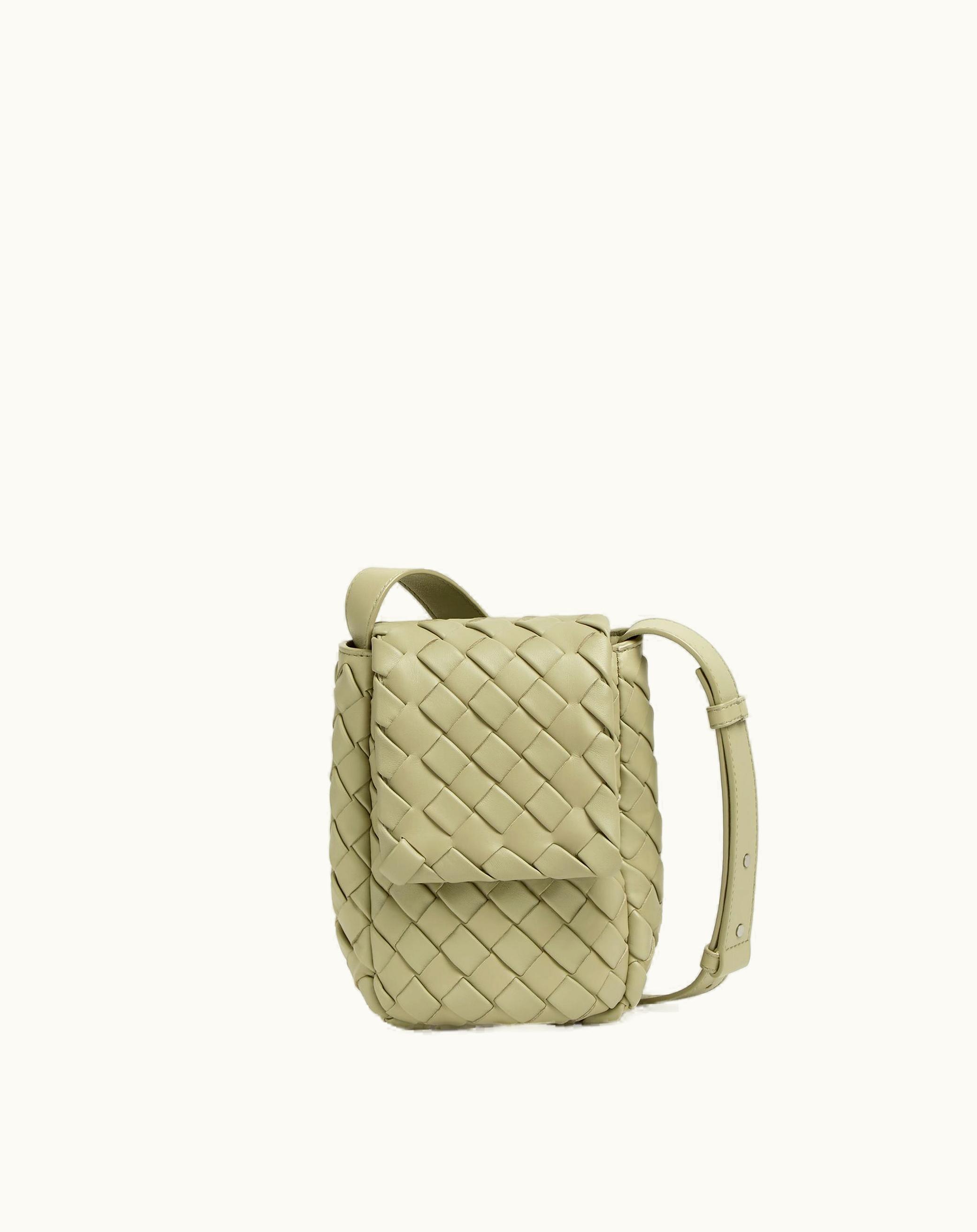 Bottega Veneta Bottega Veneta Men's Mini Vertical Cobble In Travertine
