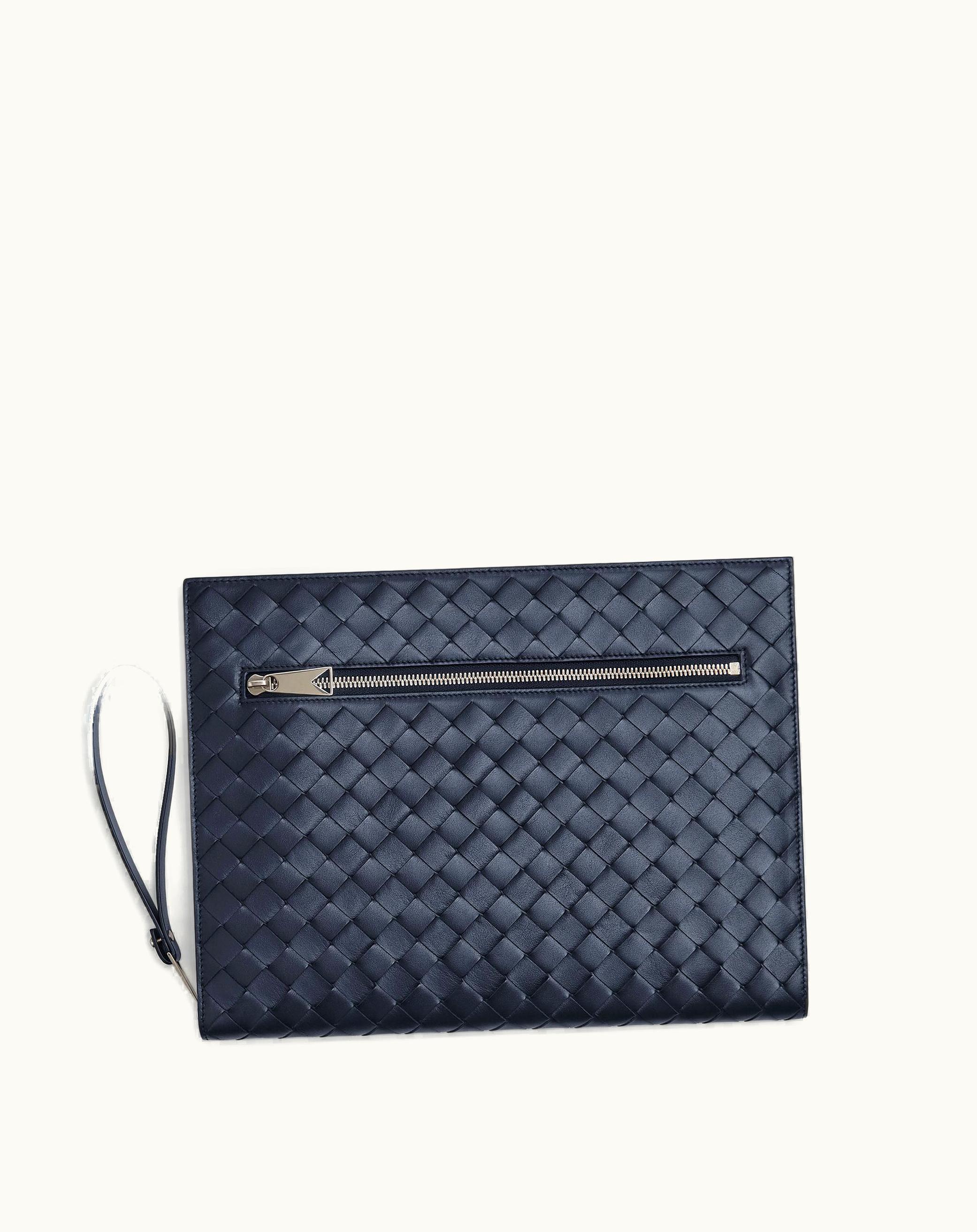 Bottega Veneta Bottega Veneta Men's Medium Intrecciato Document Case In Space