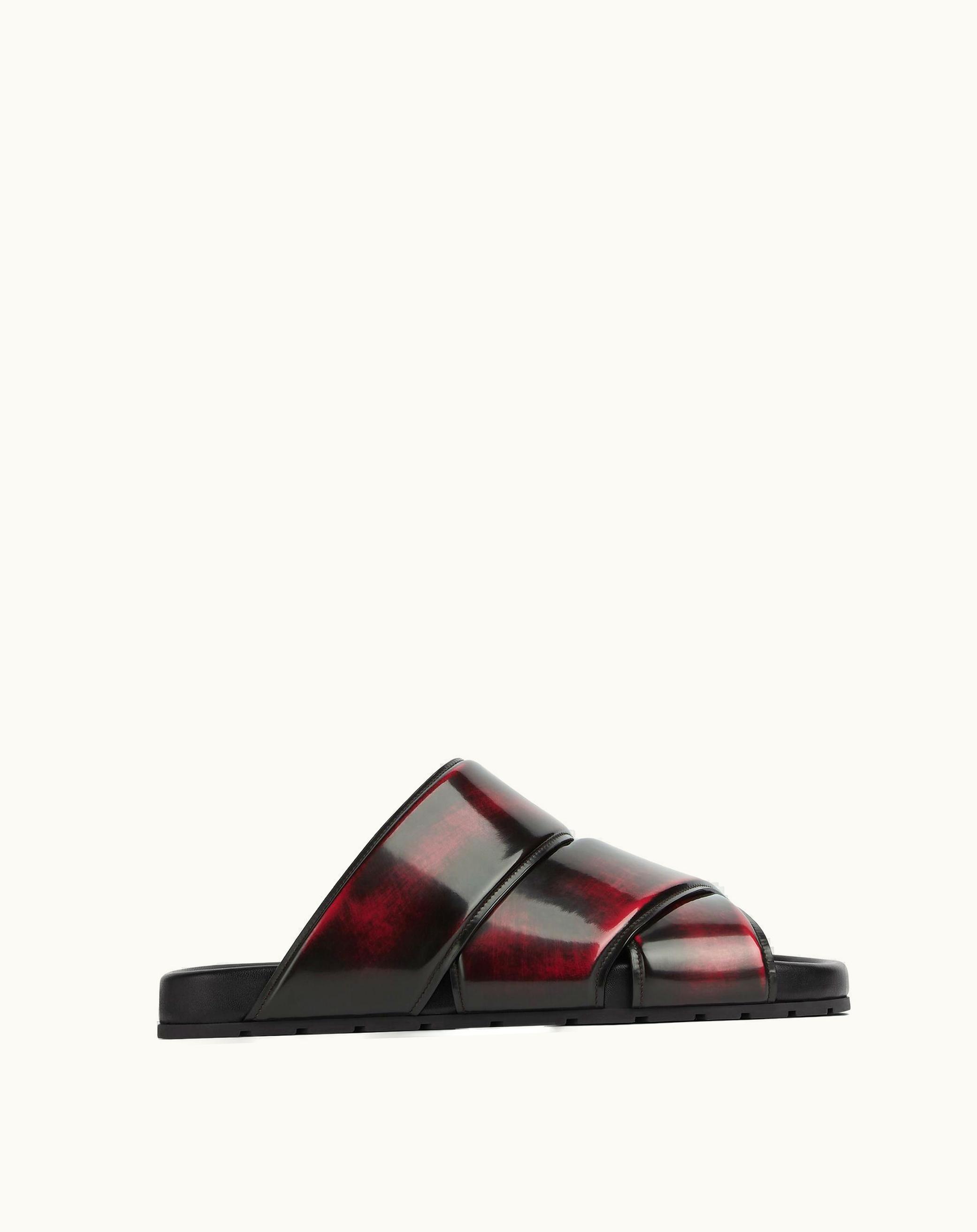 Bottega Veneta Bottega Veneta Men's Bridge Mule In Apple Candy / Black