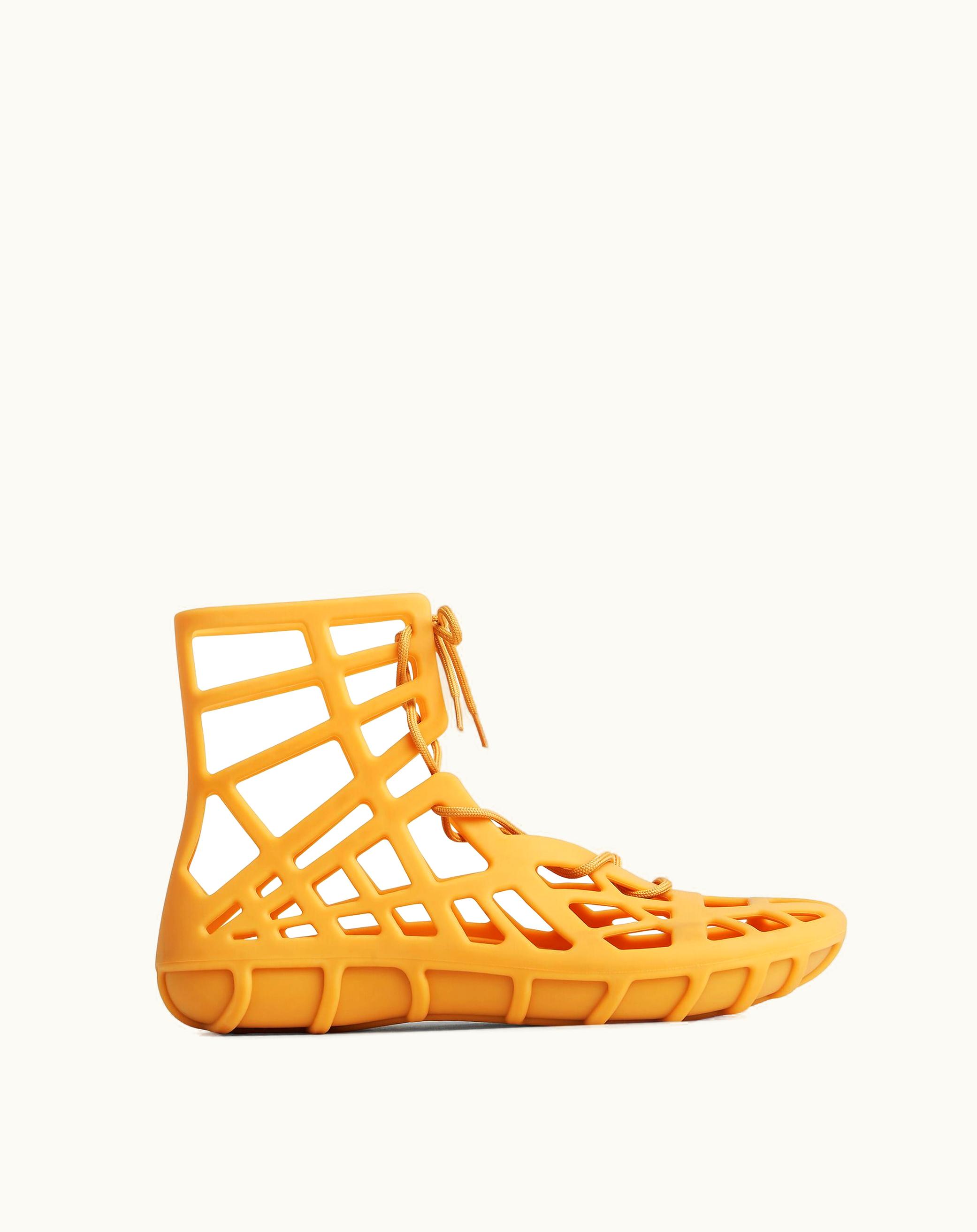 Bottega Veneta Bottega Veneta Men's Atlas Lace-Up Sandal In Rubber Honey