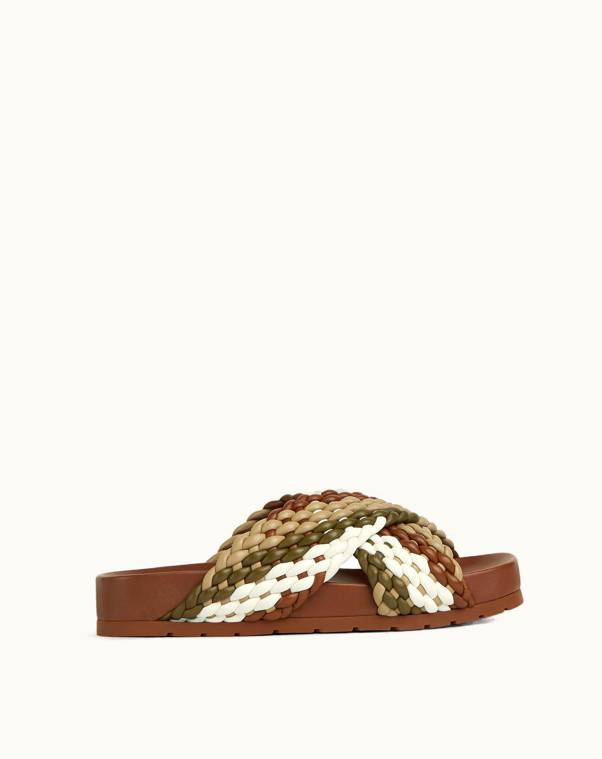 Bottega Veneta Bottega Veneta Men's Tarik Mule In Liana / Sesame / Toffee / White