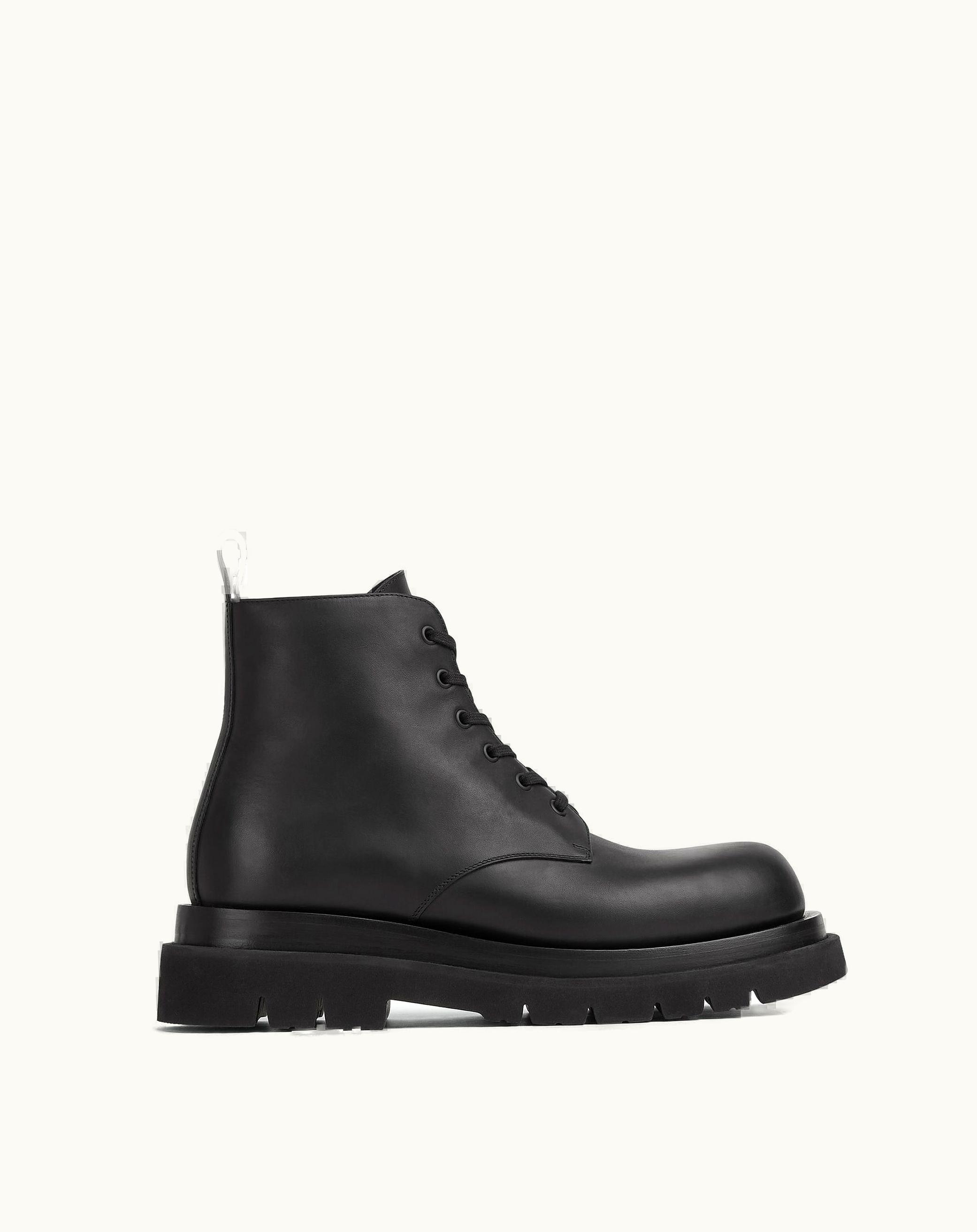 Bottega Veneta Bottega Veneta Men's Lug Lace-Up Ankle Boot In Black